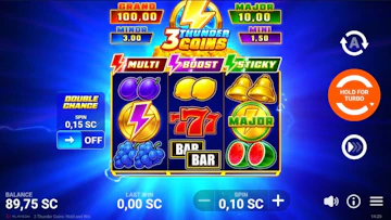 3 Thunder Coins Hold and Win 3x3 Screenshot