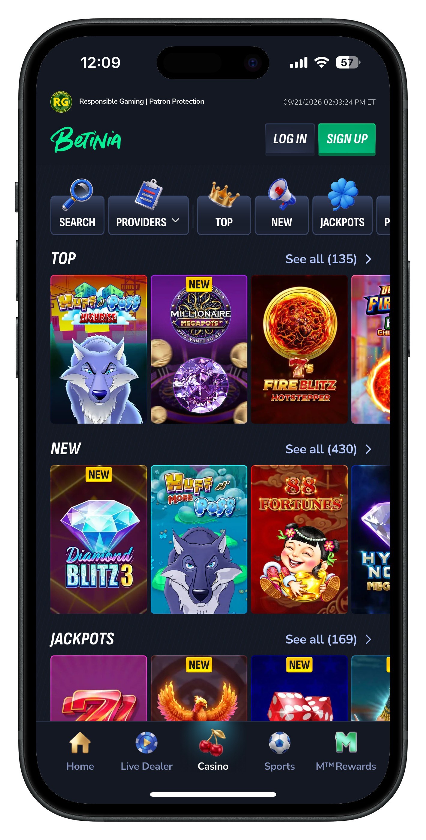 Betinia Casino Games