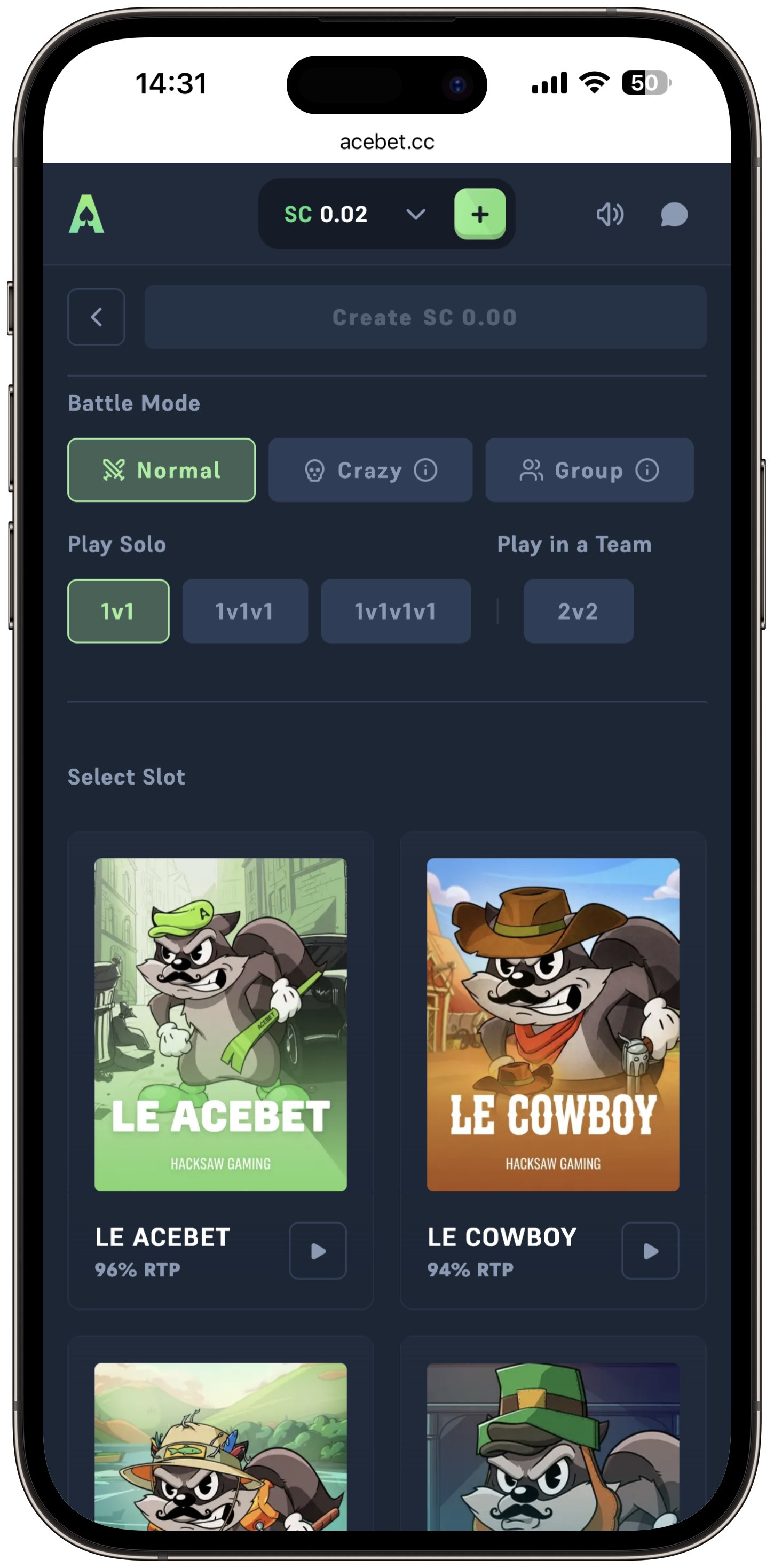 Acebet Slot Battles Mobile