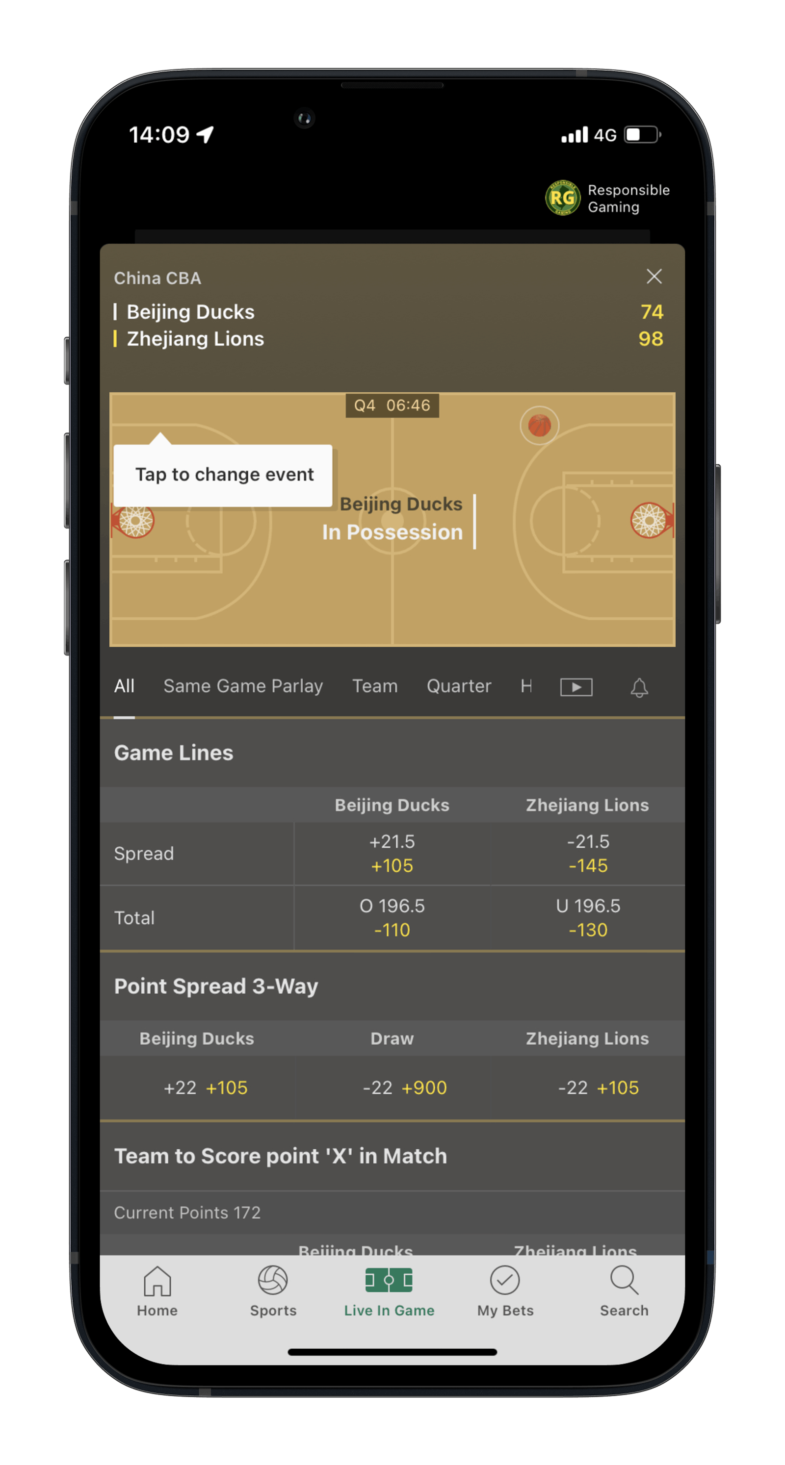 Bet365 Live Basketball Betting