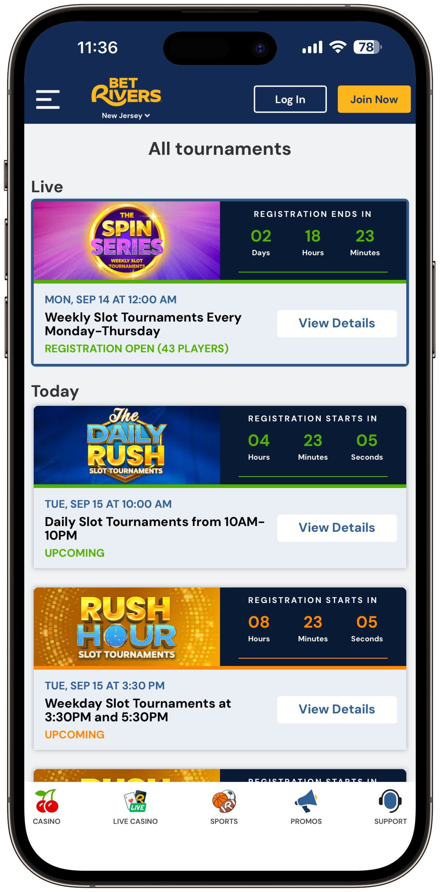 BetRivers Casino Tournaments NJ
