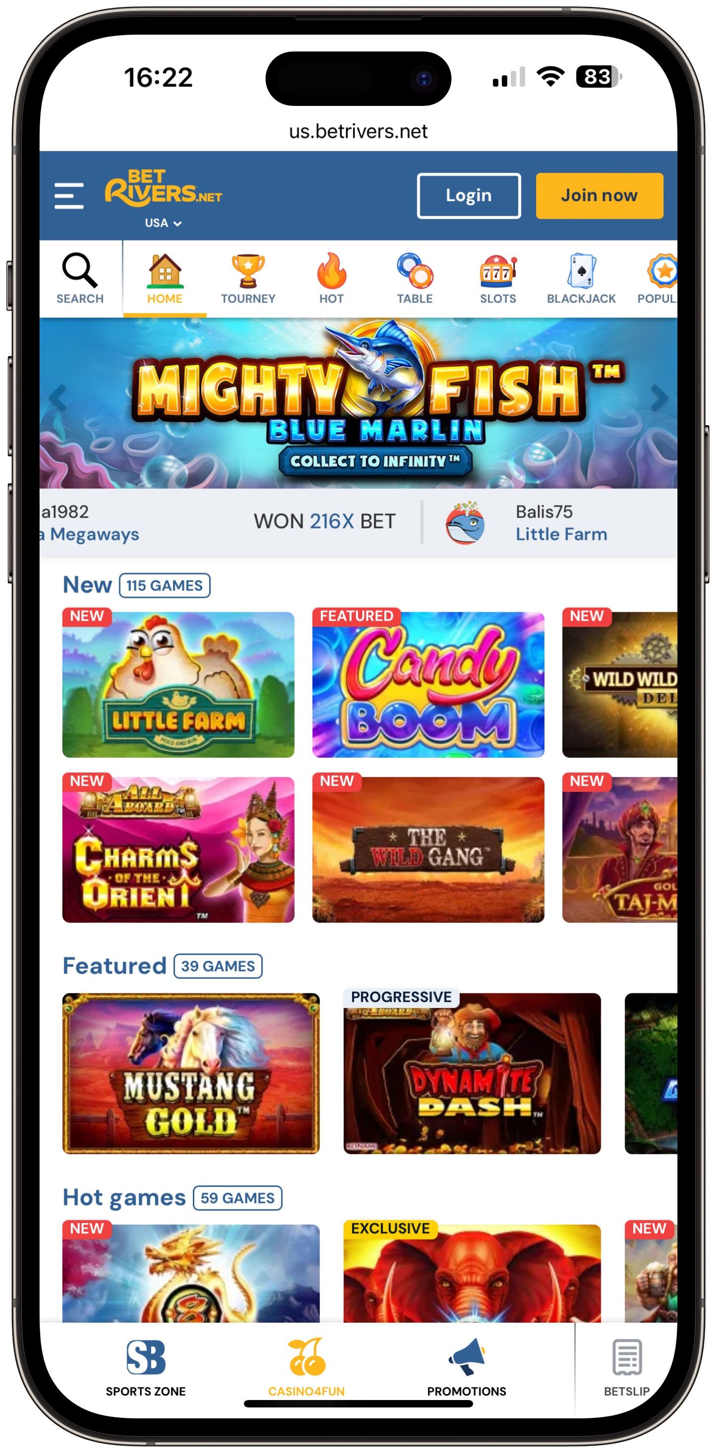 Betrivers net Mobile