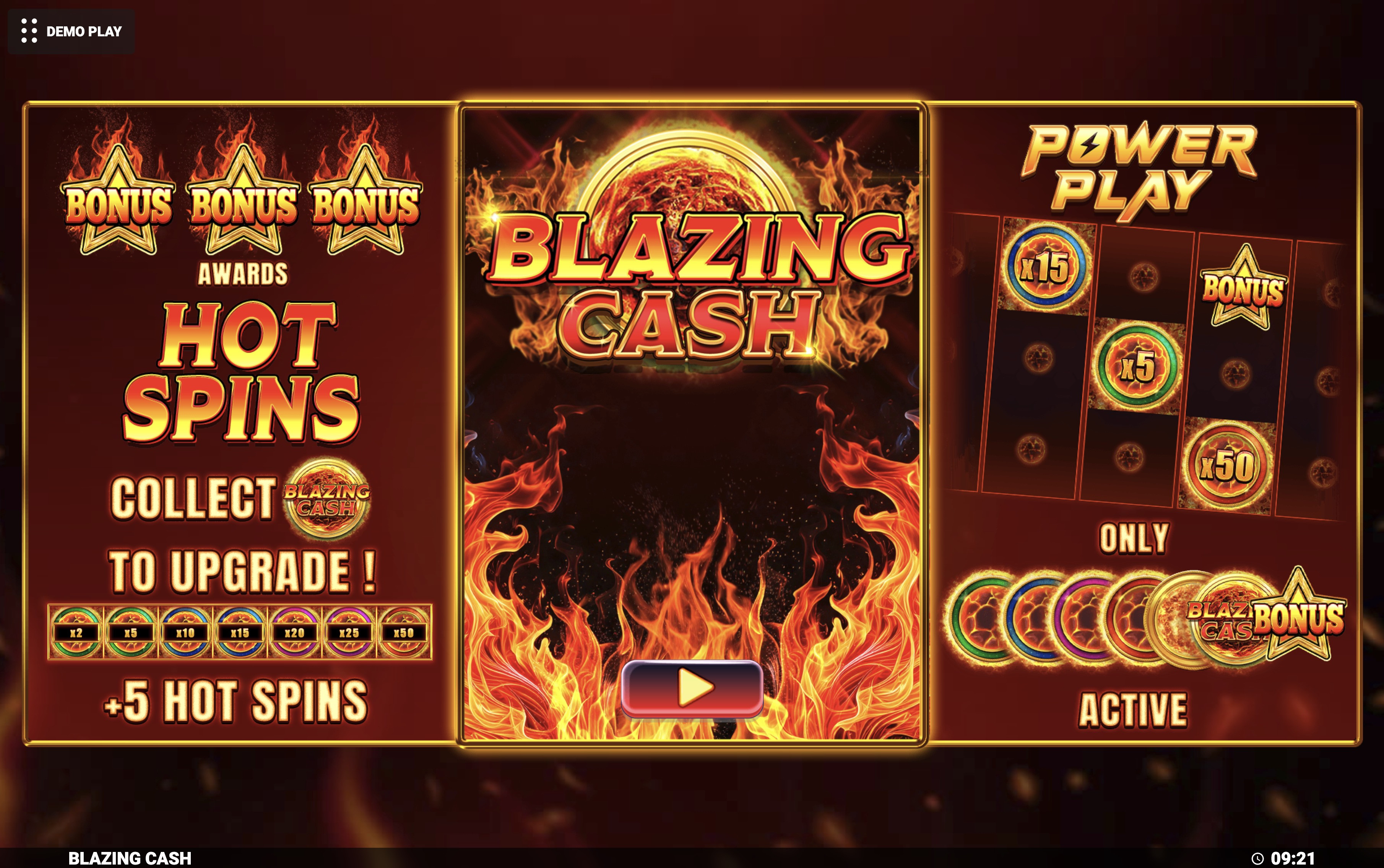 Blazing Cash Slot Features