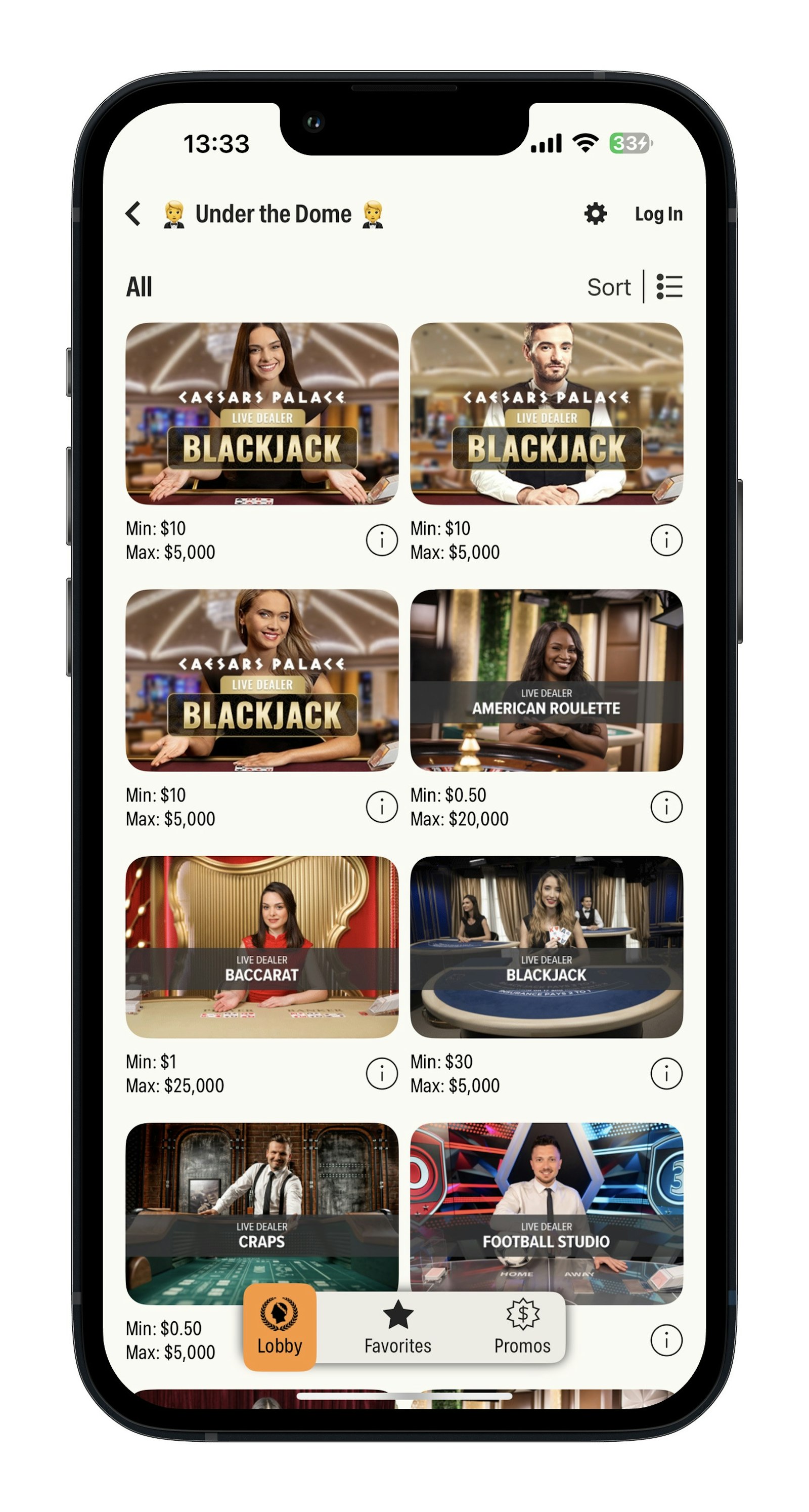 Caesars Palace Live Dealer