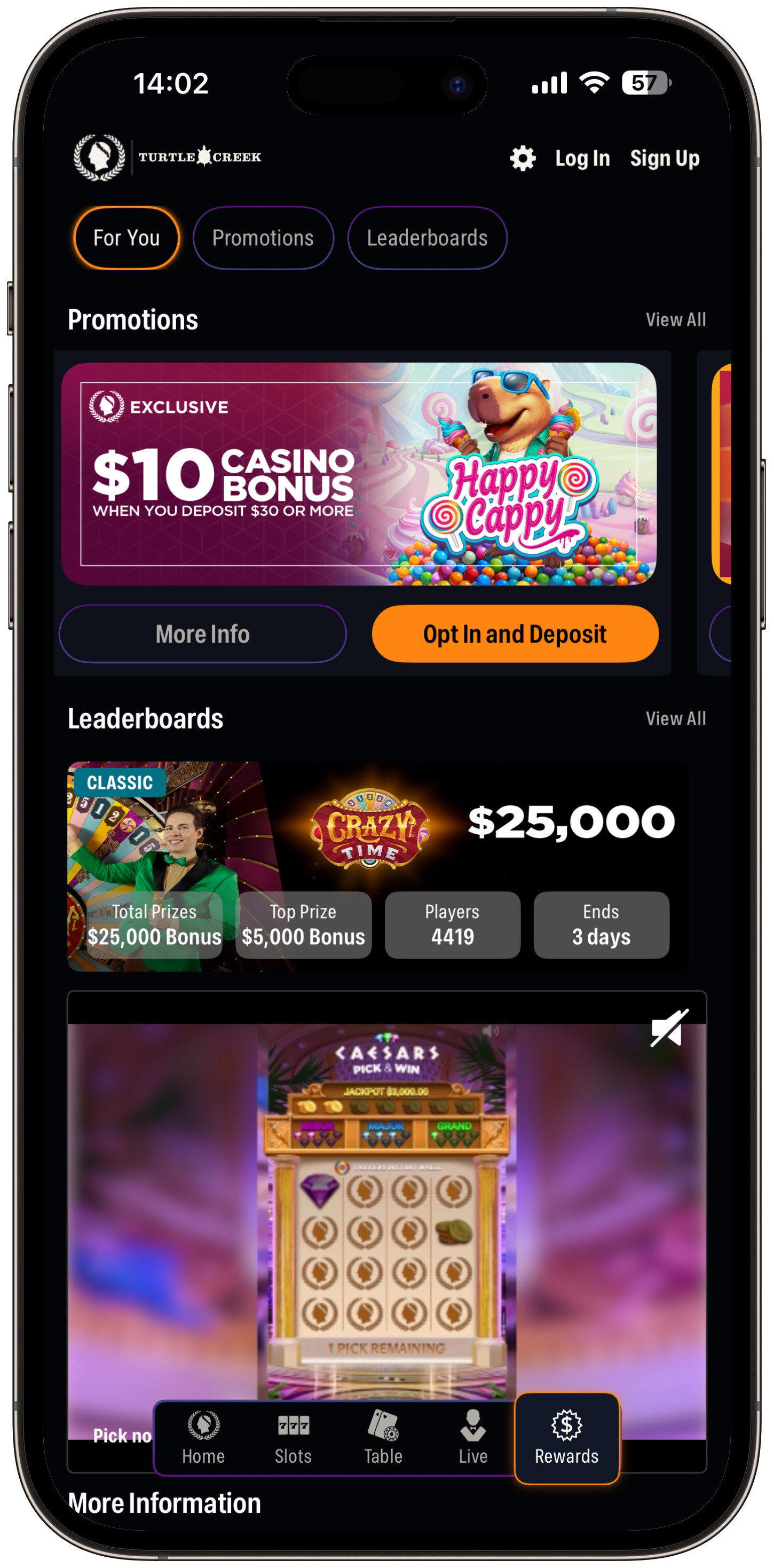 Caesars Palace Online Casino NJ Rewards