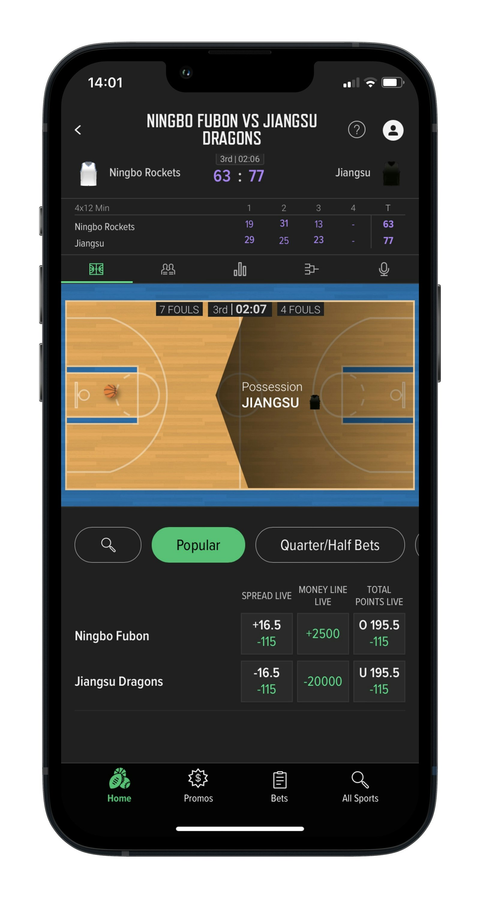 Caesars Sportsbook Live Basketball Betting