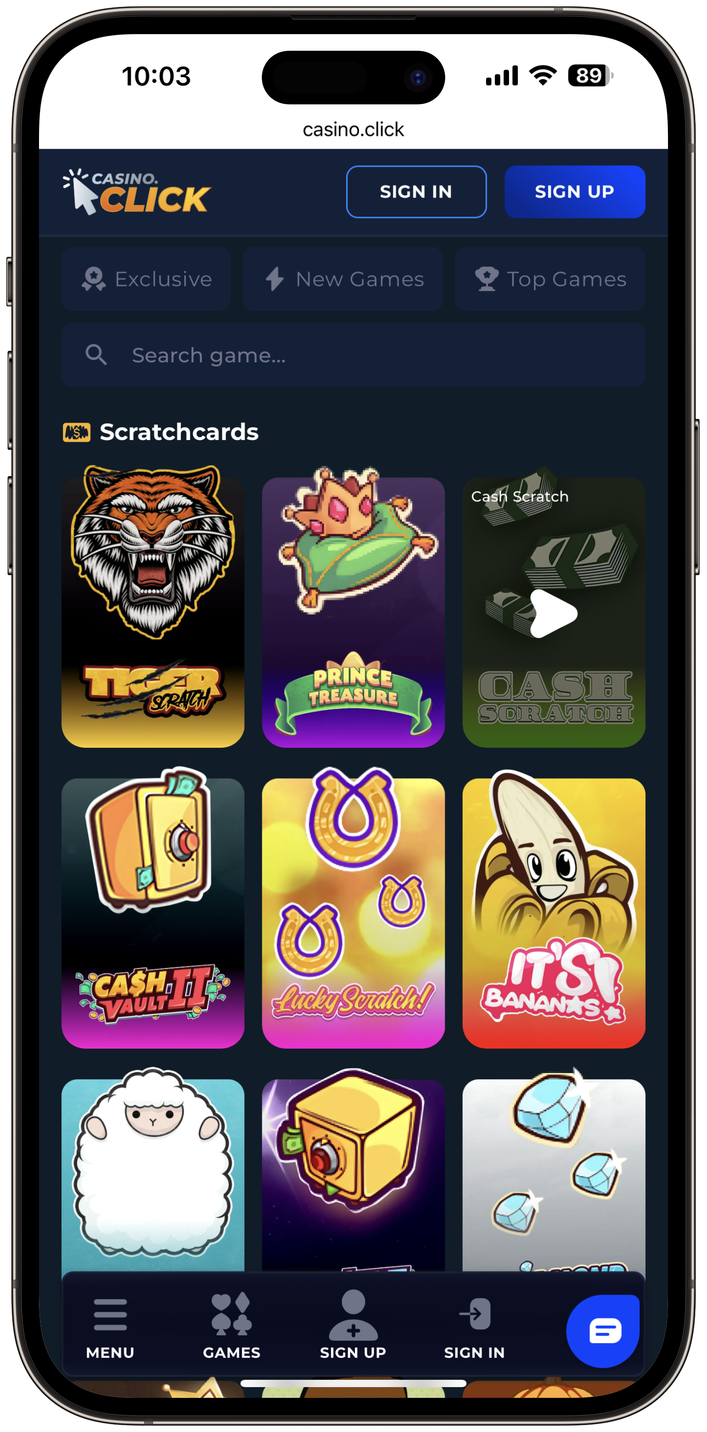 Casino Click Scratchcards