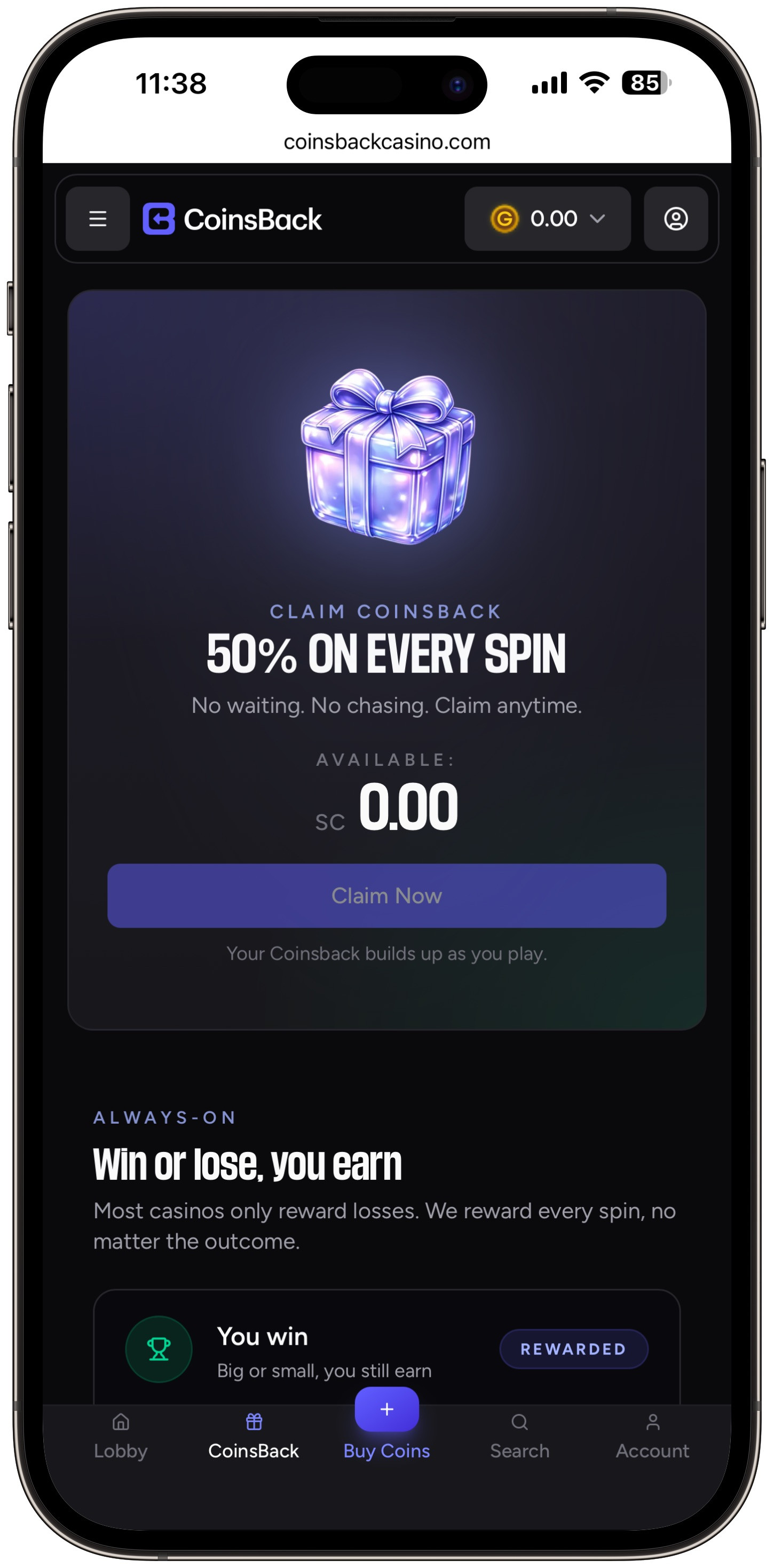 Coins Back Casino Coinsback