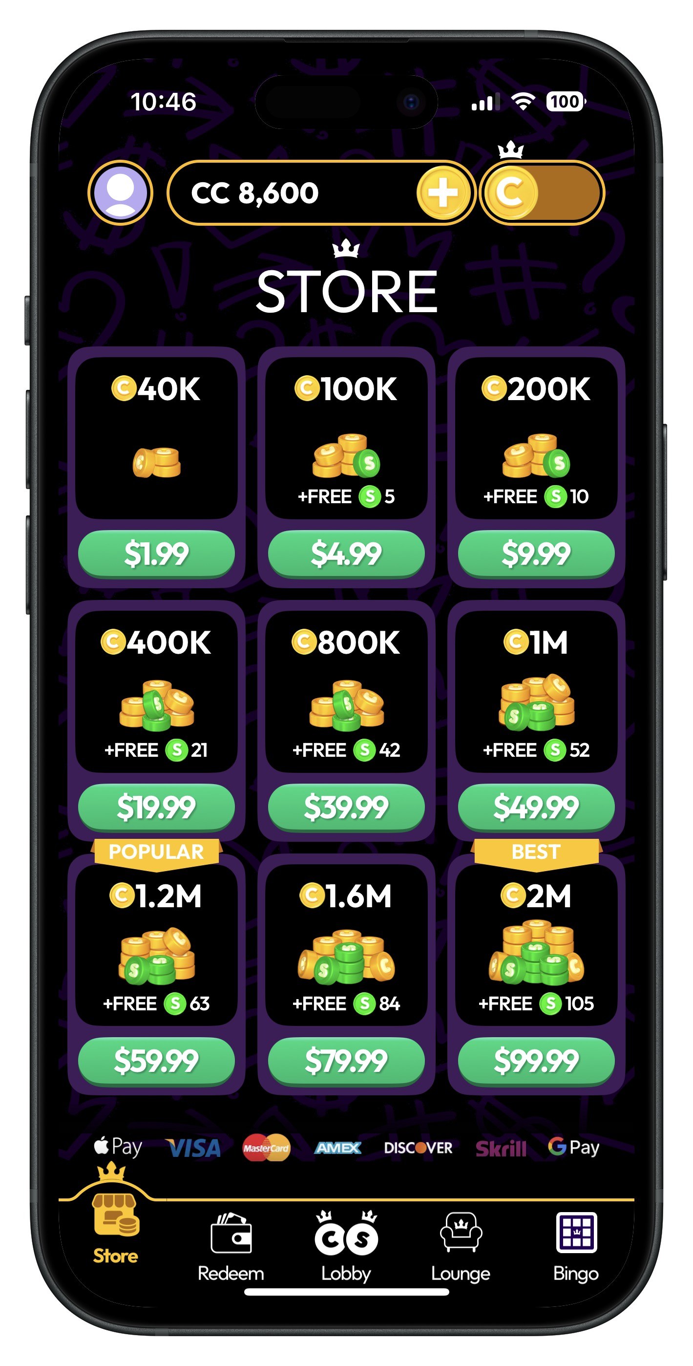Crown Coins Casino App Coin Store