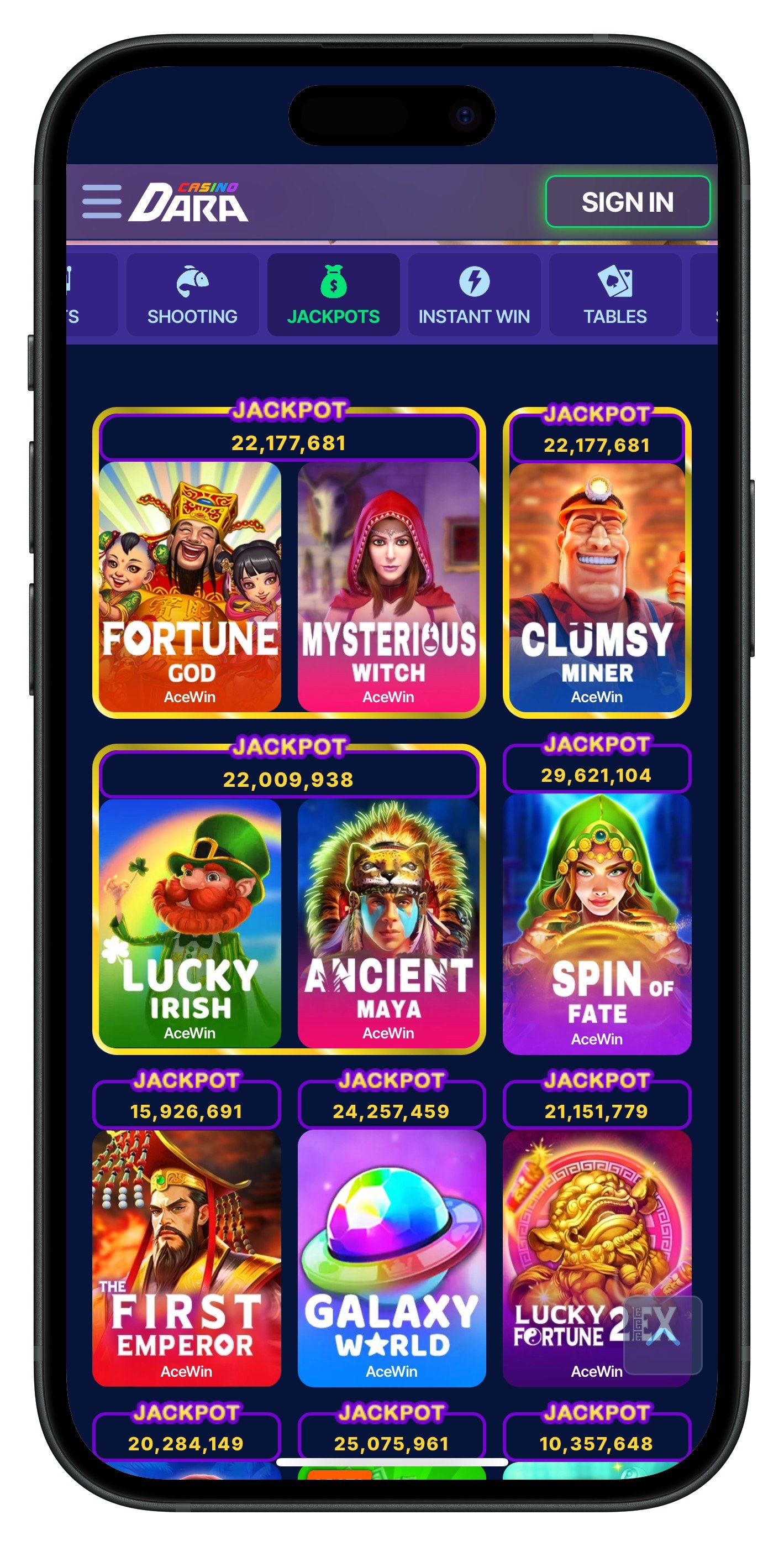 Dara Casino App Jackpots