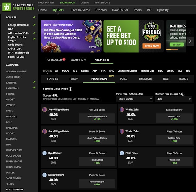 Draft Kings Appearance Example