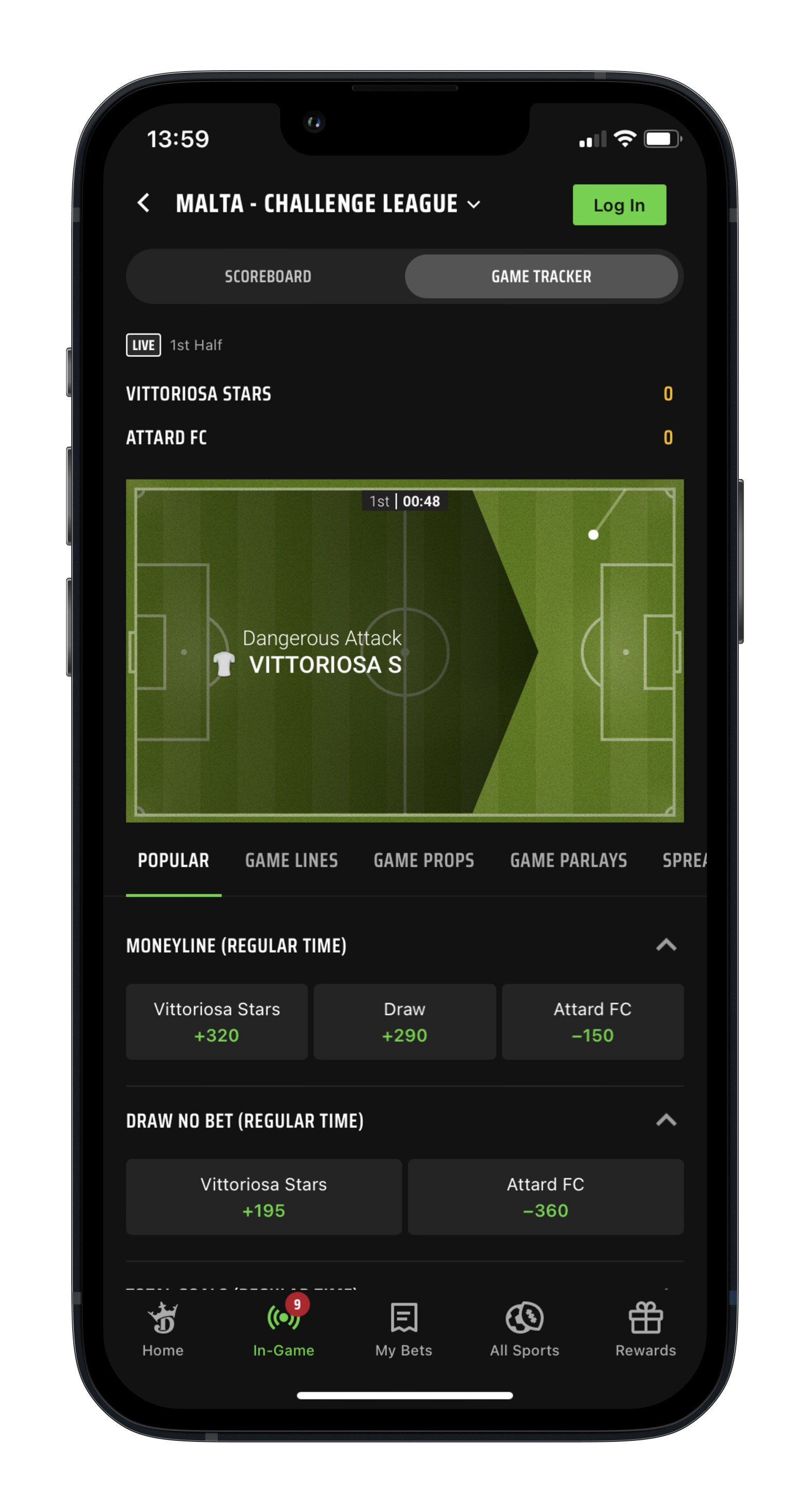 Draftkings Sportsbook Live Soccer Betting