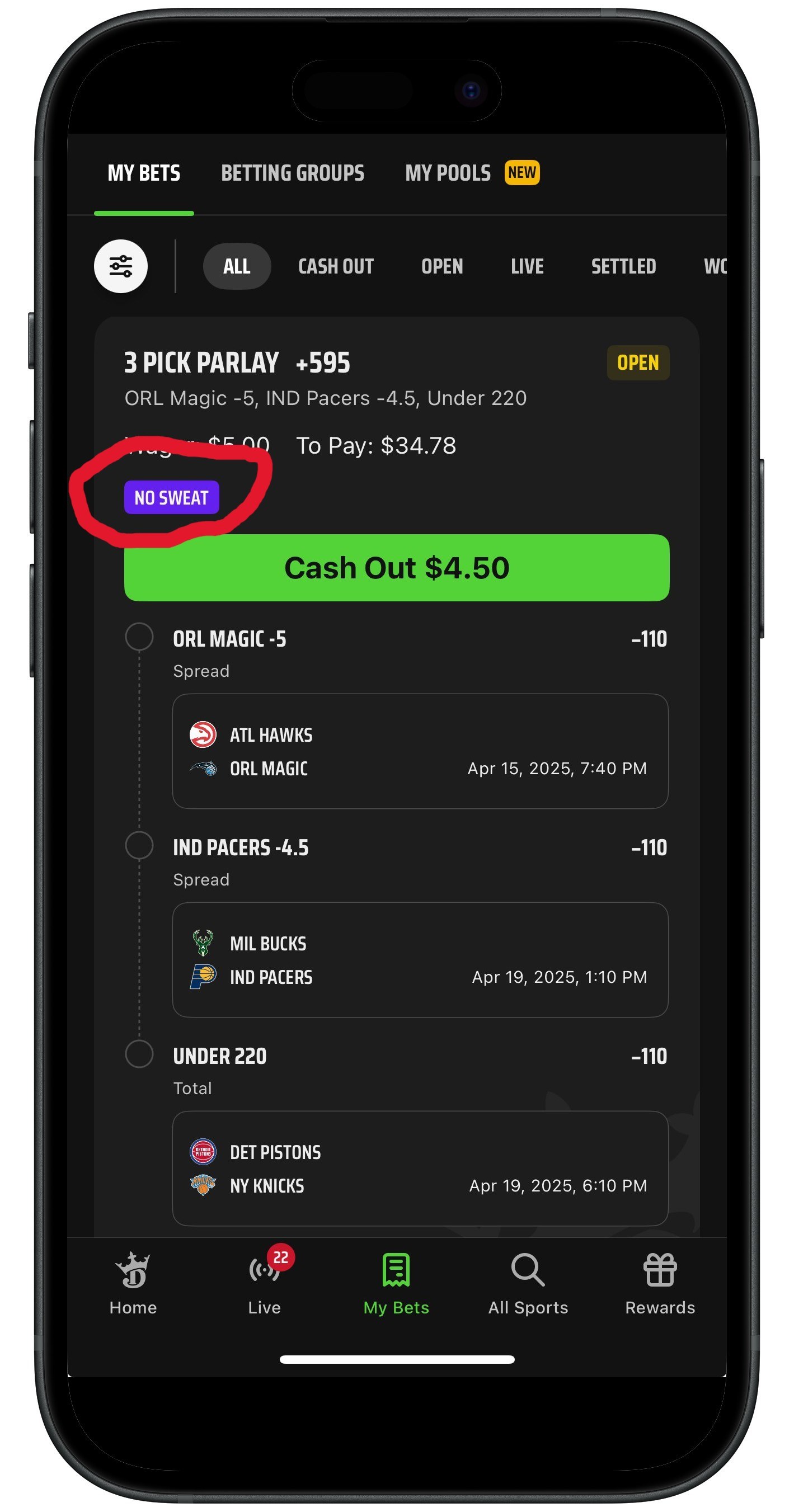DraftKings Parlay Insured