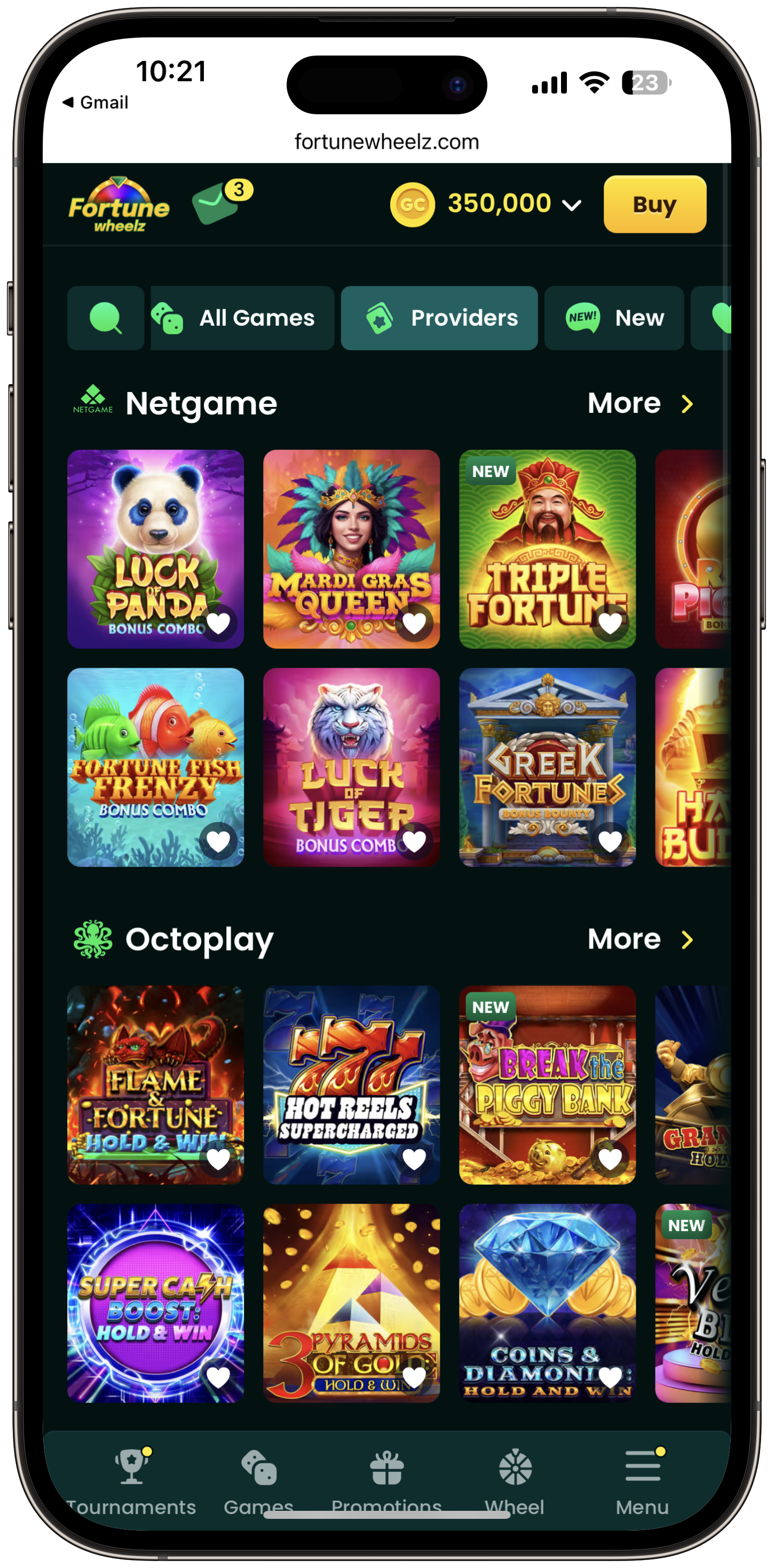 Fortune Wheelz Game Providers