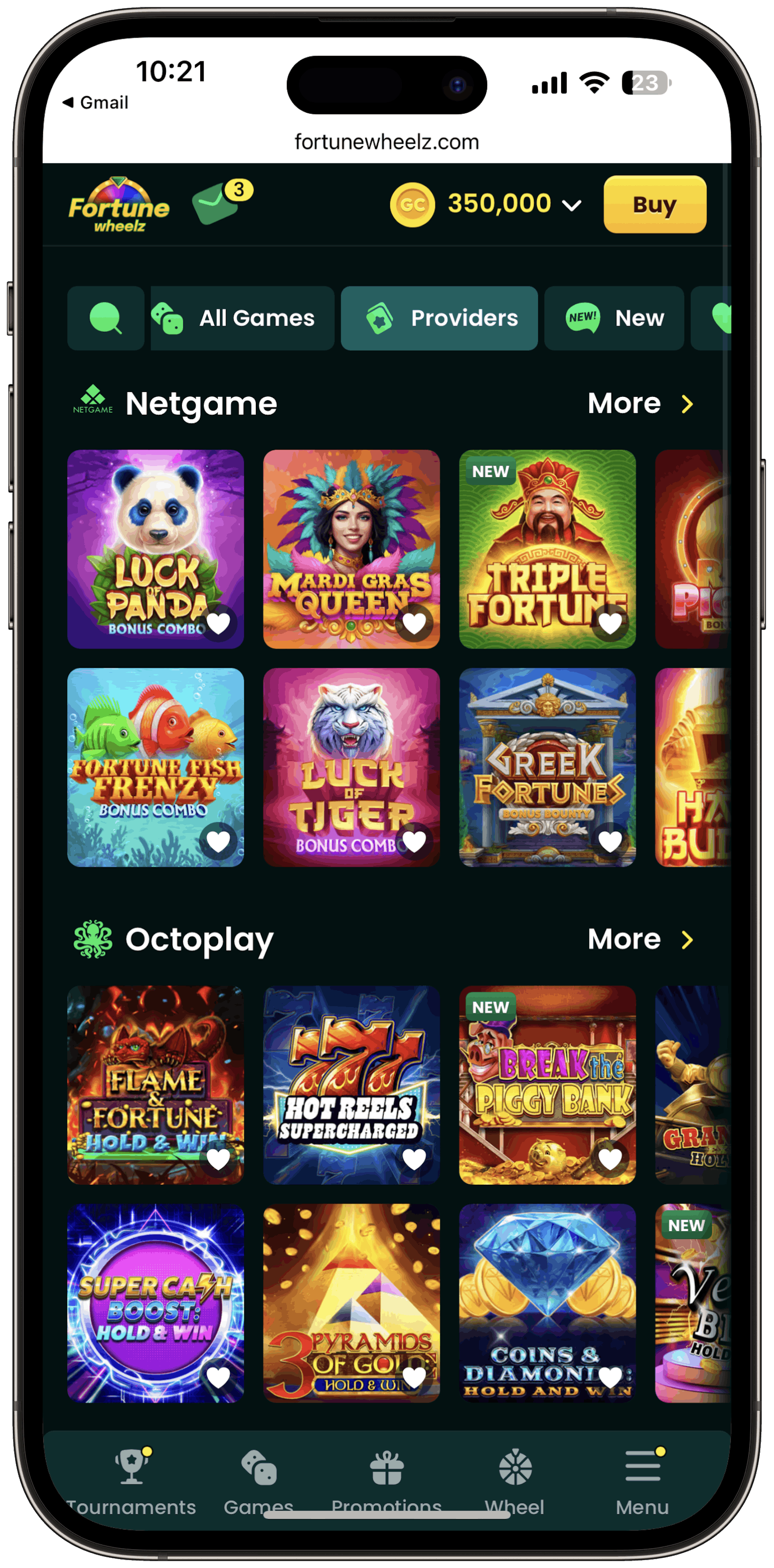 Fortune Wheelz Game Providers