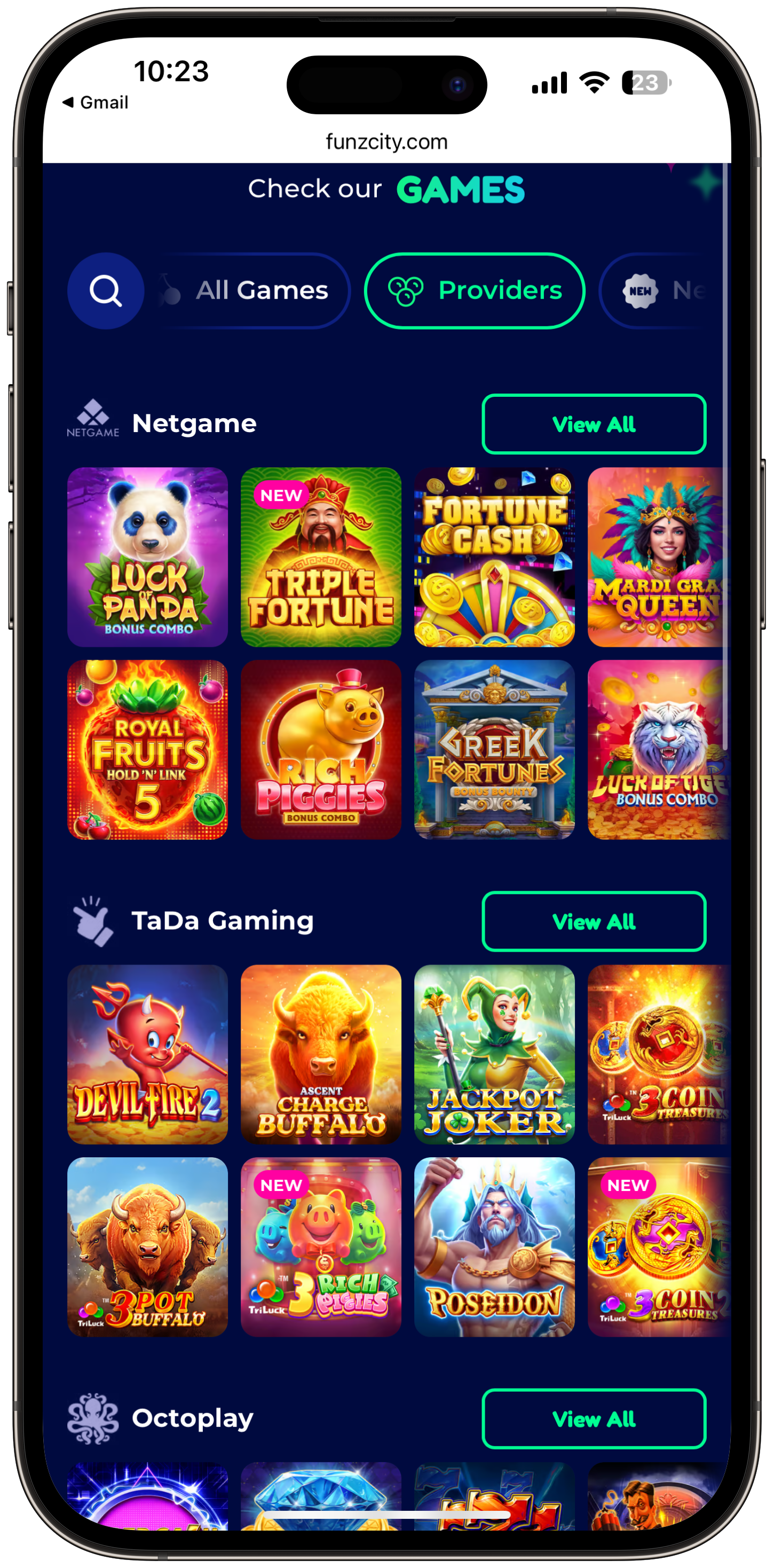 Funzcity Game Providers