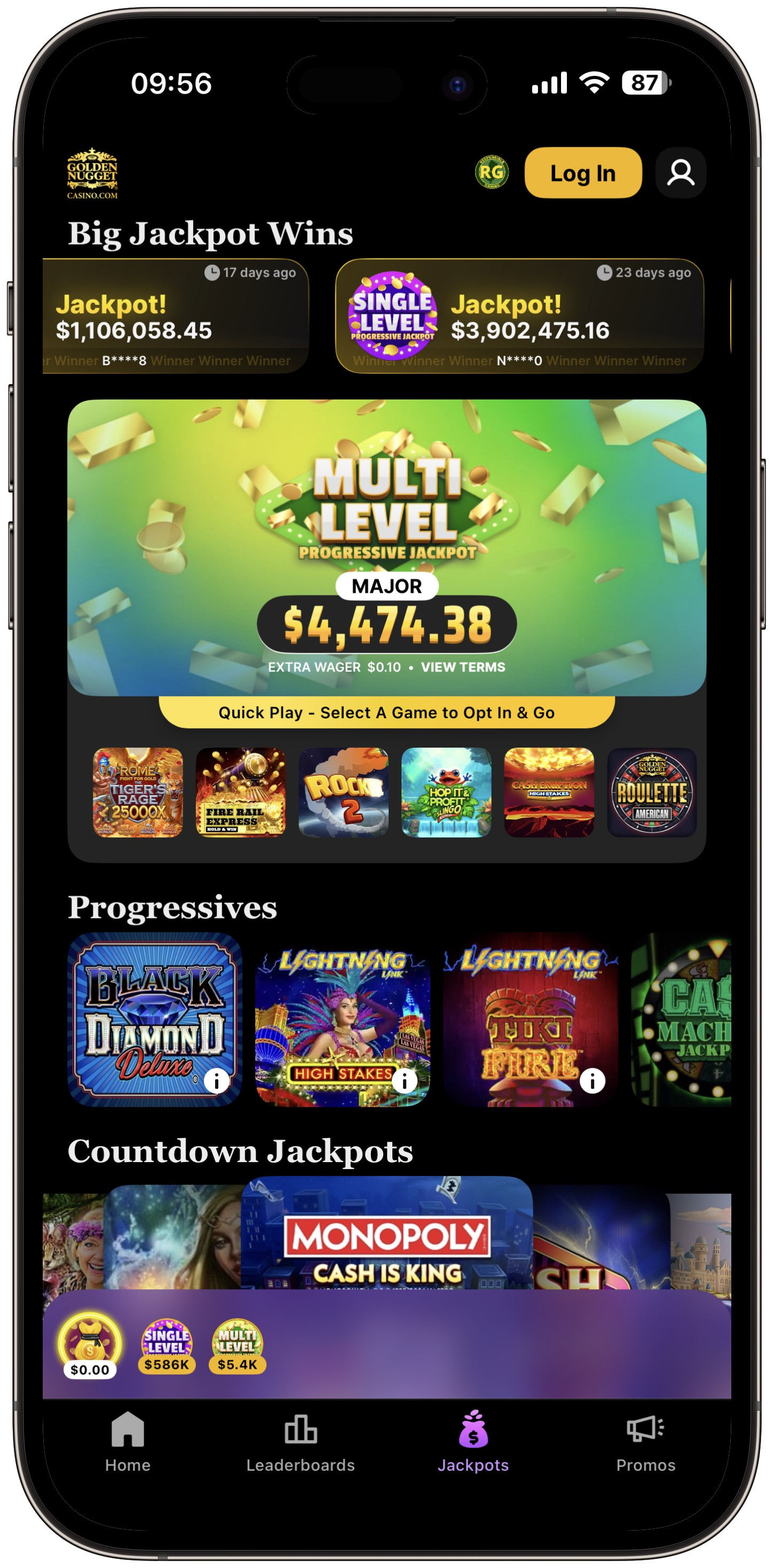 Golden Nugget Online Casino Jackpots