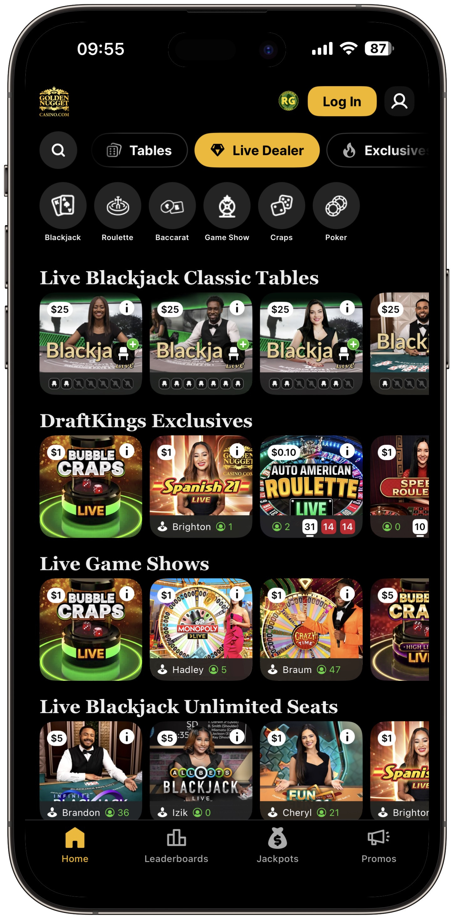 Golden Nugget Online Casino Live Dealers