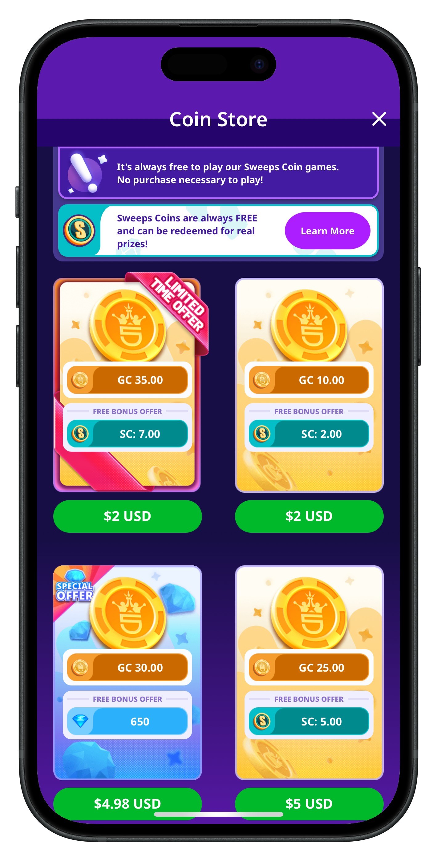 High 5 Casino Coin Store