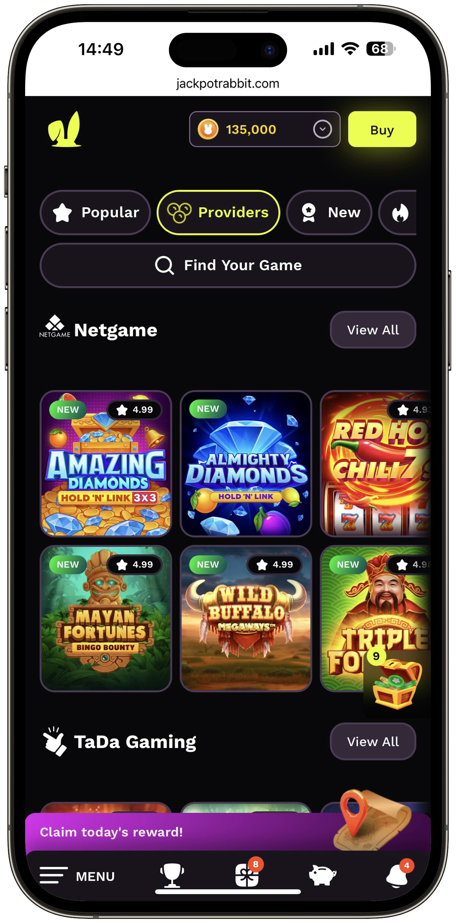 Jackpotrabbit Game Providers