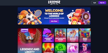 Legendz Casino Desktop Home