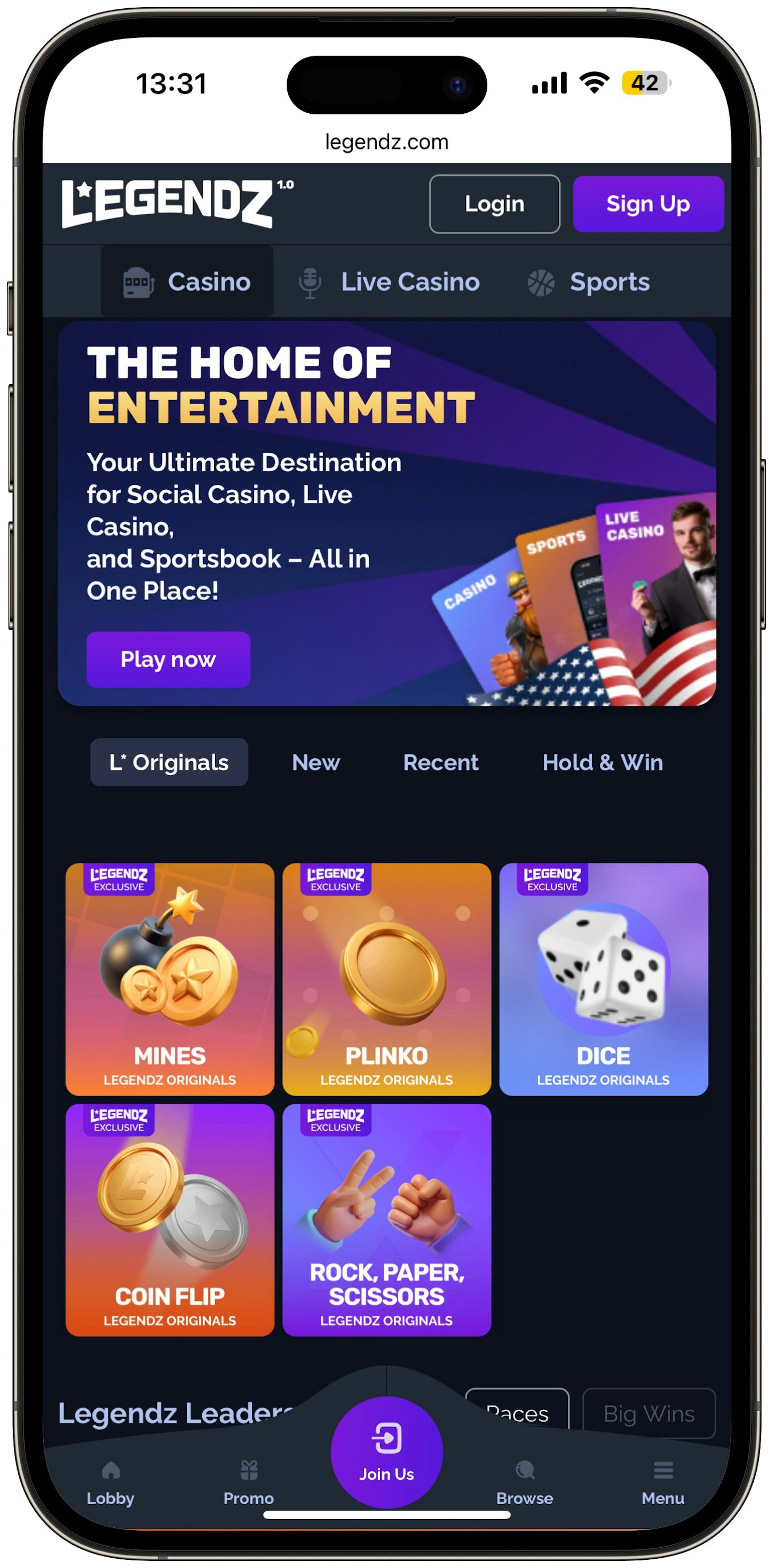 Legendz Casino Originals