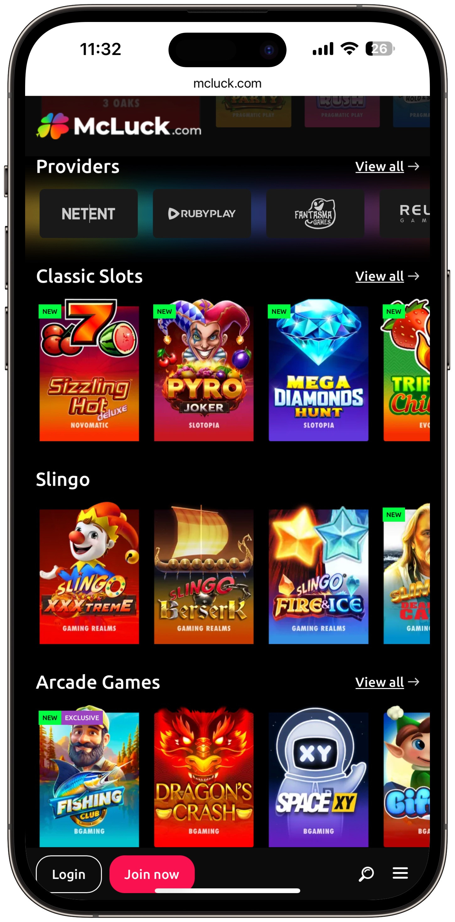 Mcluck Games and Providers