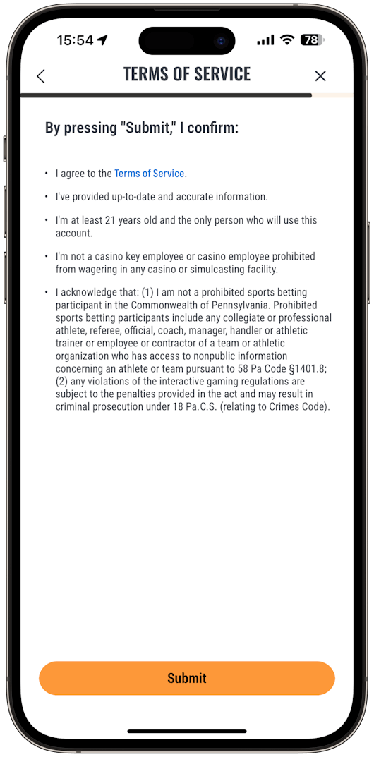 Online Casino Sign Up Process Step 7