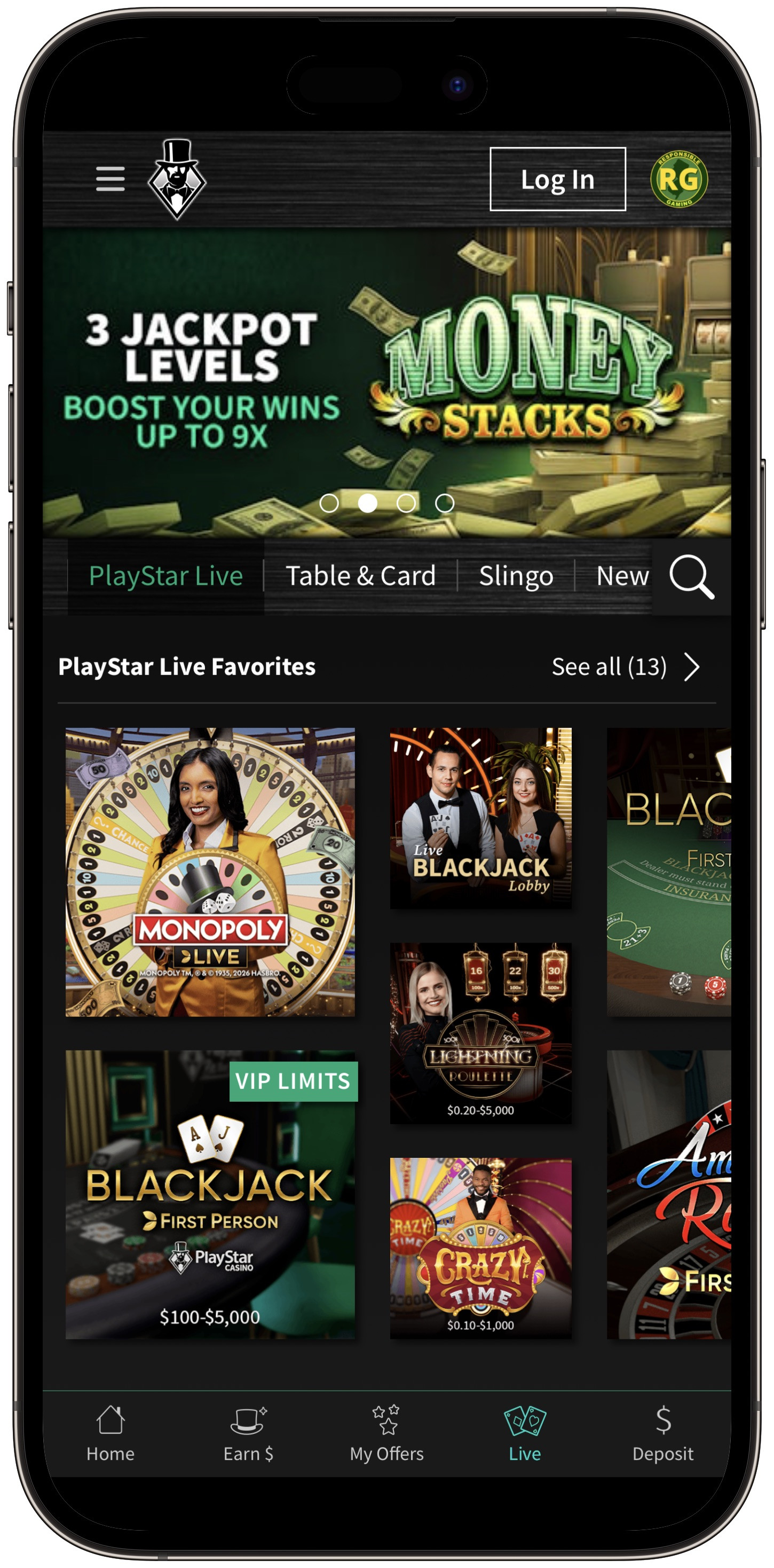 PlayStar Casino Live Dealers