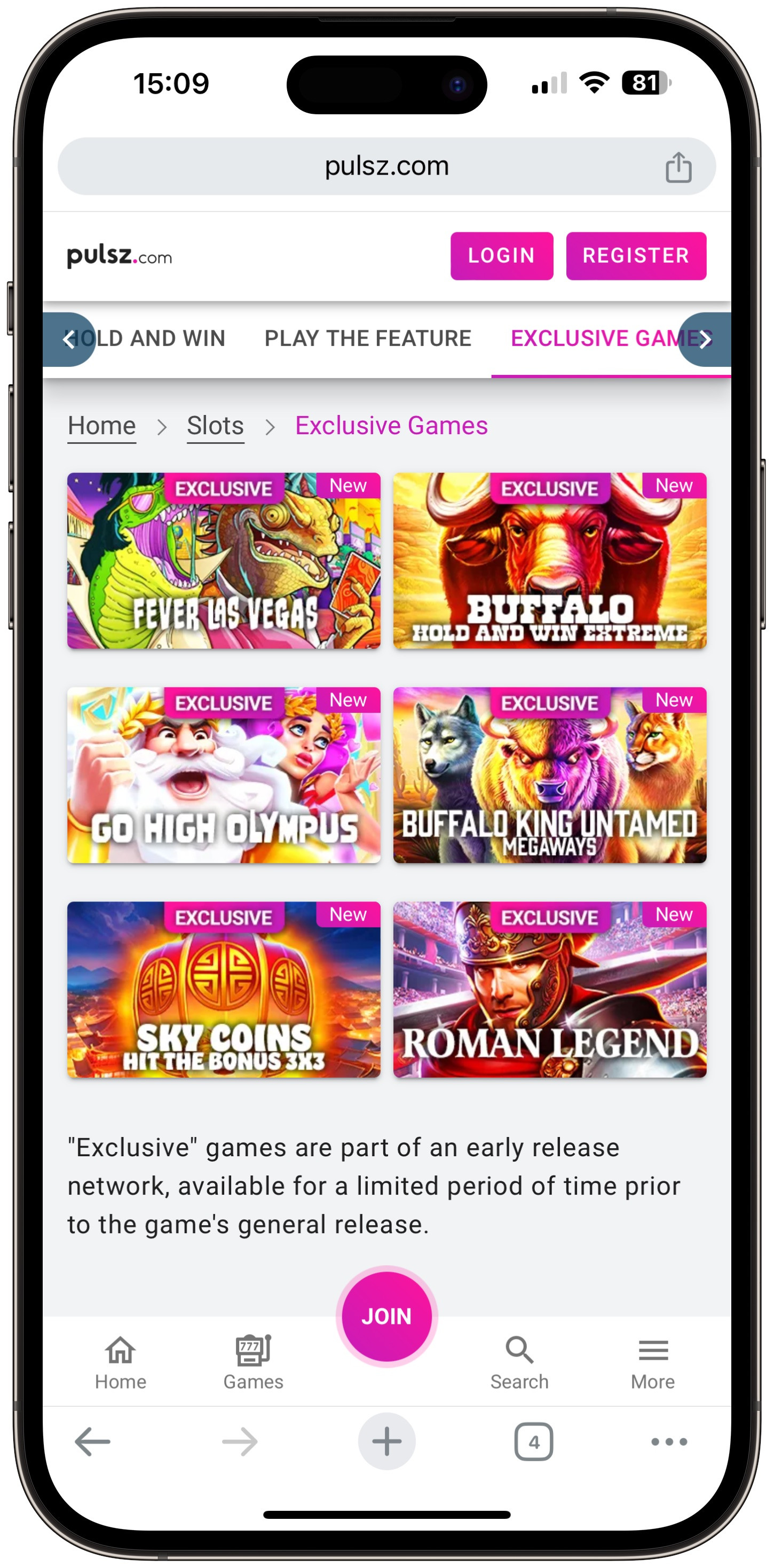 Pulsz Exclusive Titles