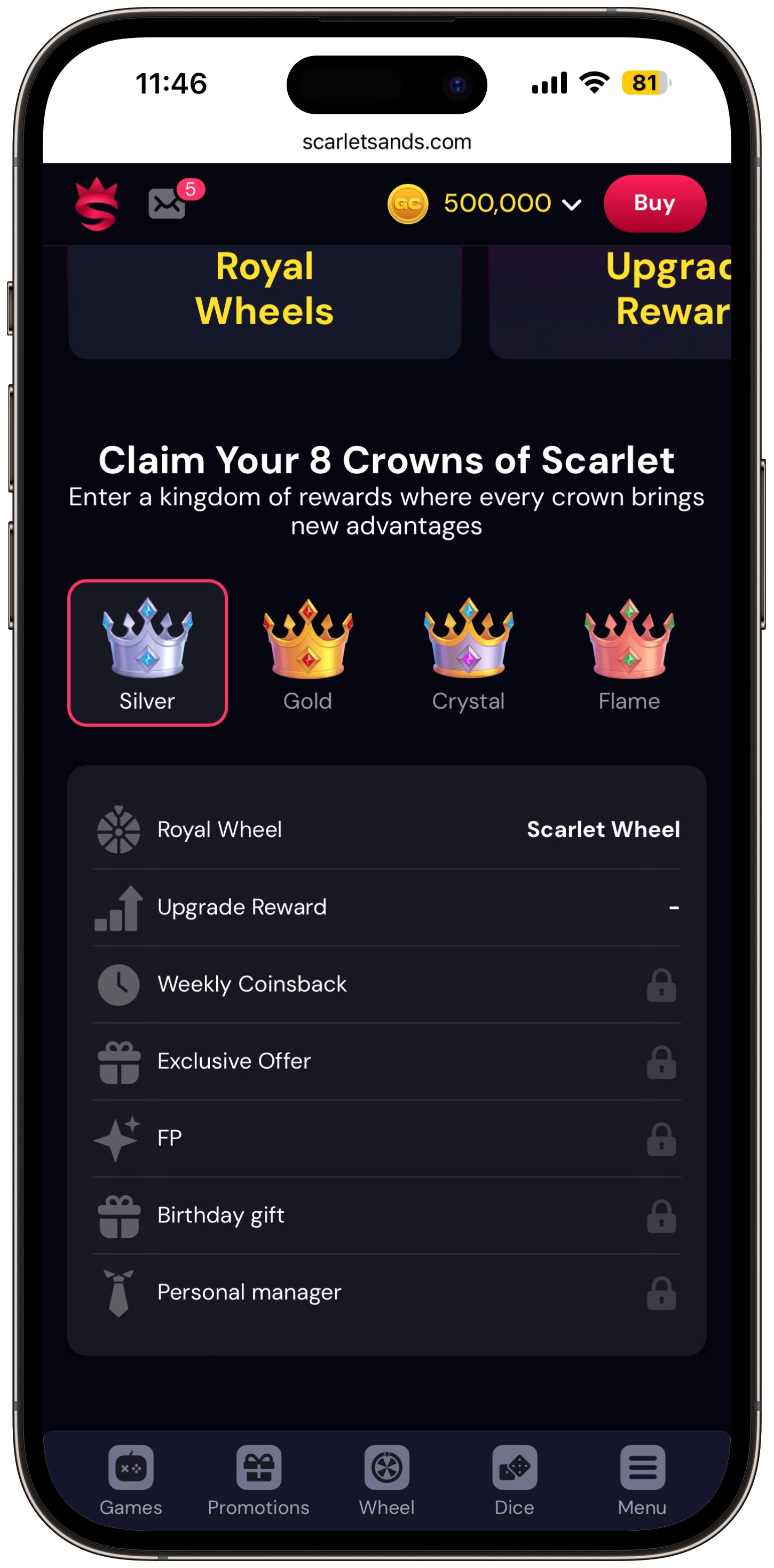 Scarlet Sands Royal Club