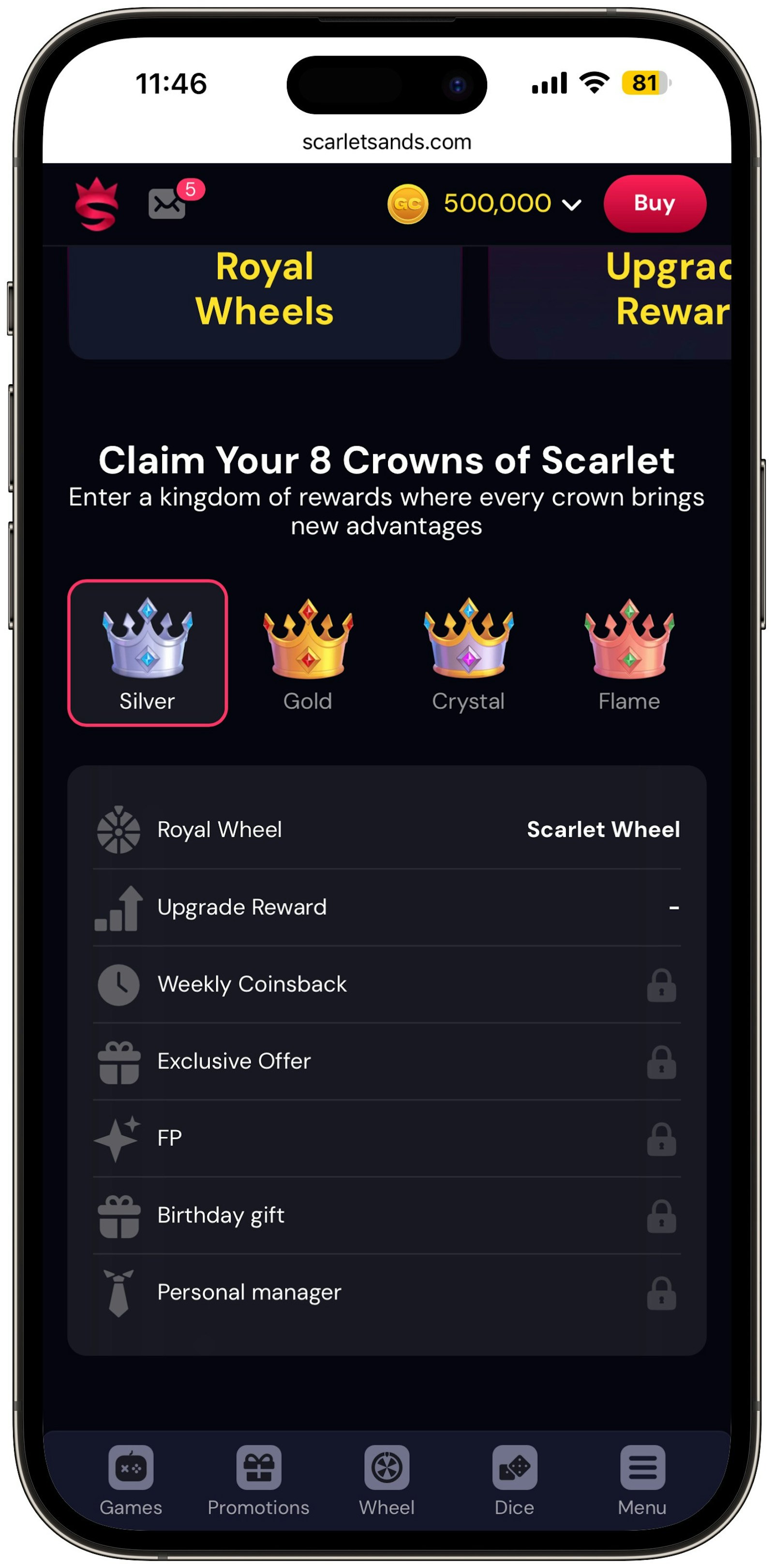 Scarlet Sands Royal Club