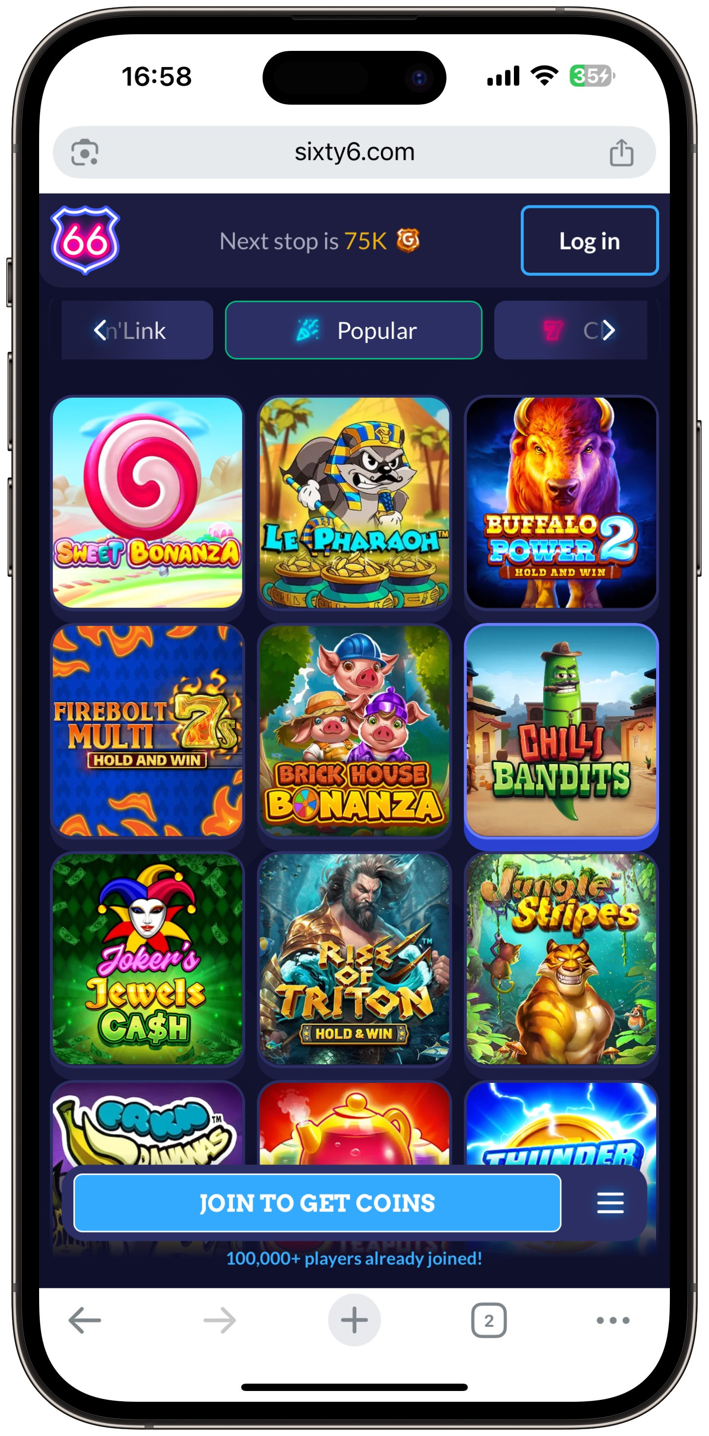 Sixty6 Popular Games