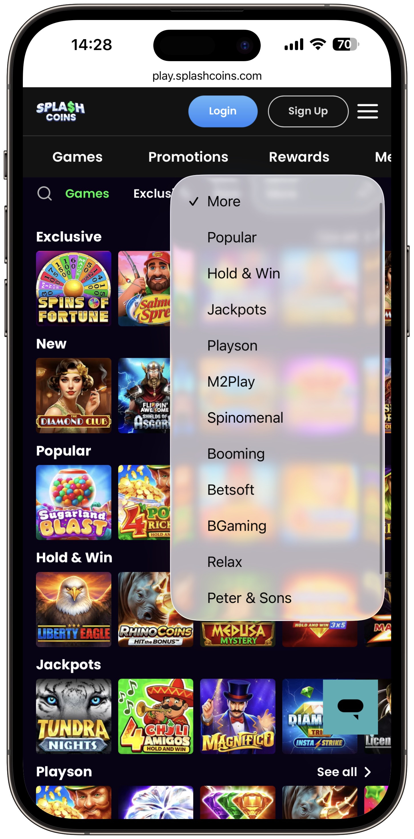 Splash Coins Providers