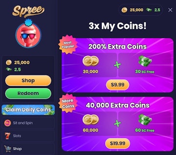 Spree Casino First Purchase Offers