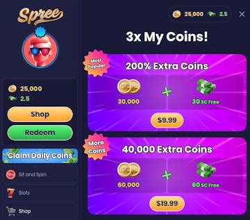 Spree Casino First Purchase Offers