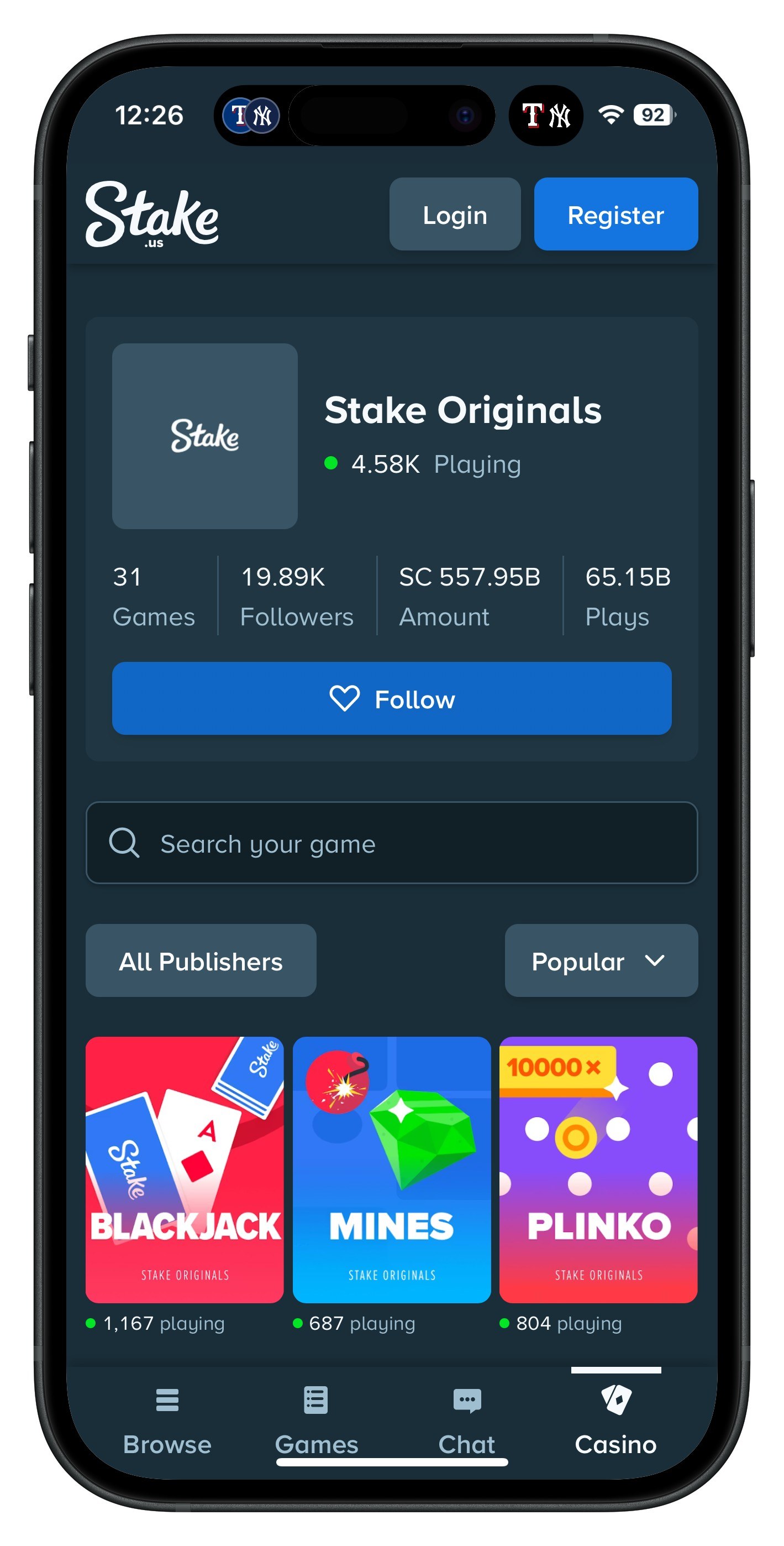 Stake US App Originals