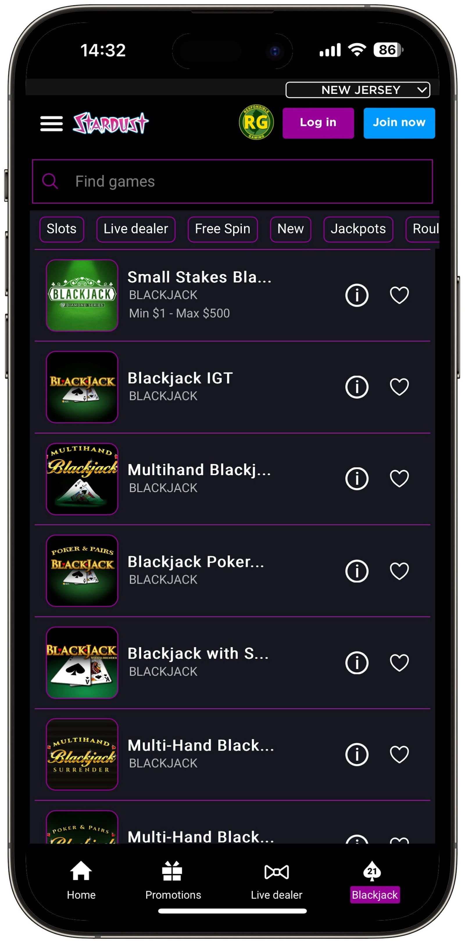 Stardust Casino Blackjack