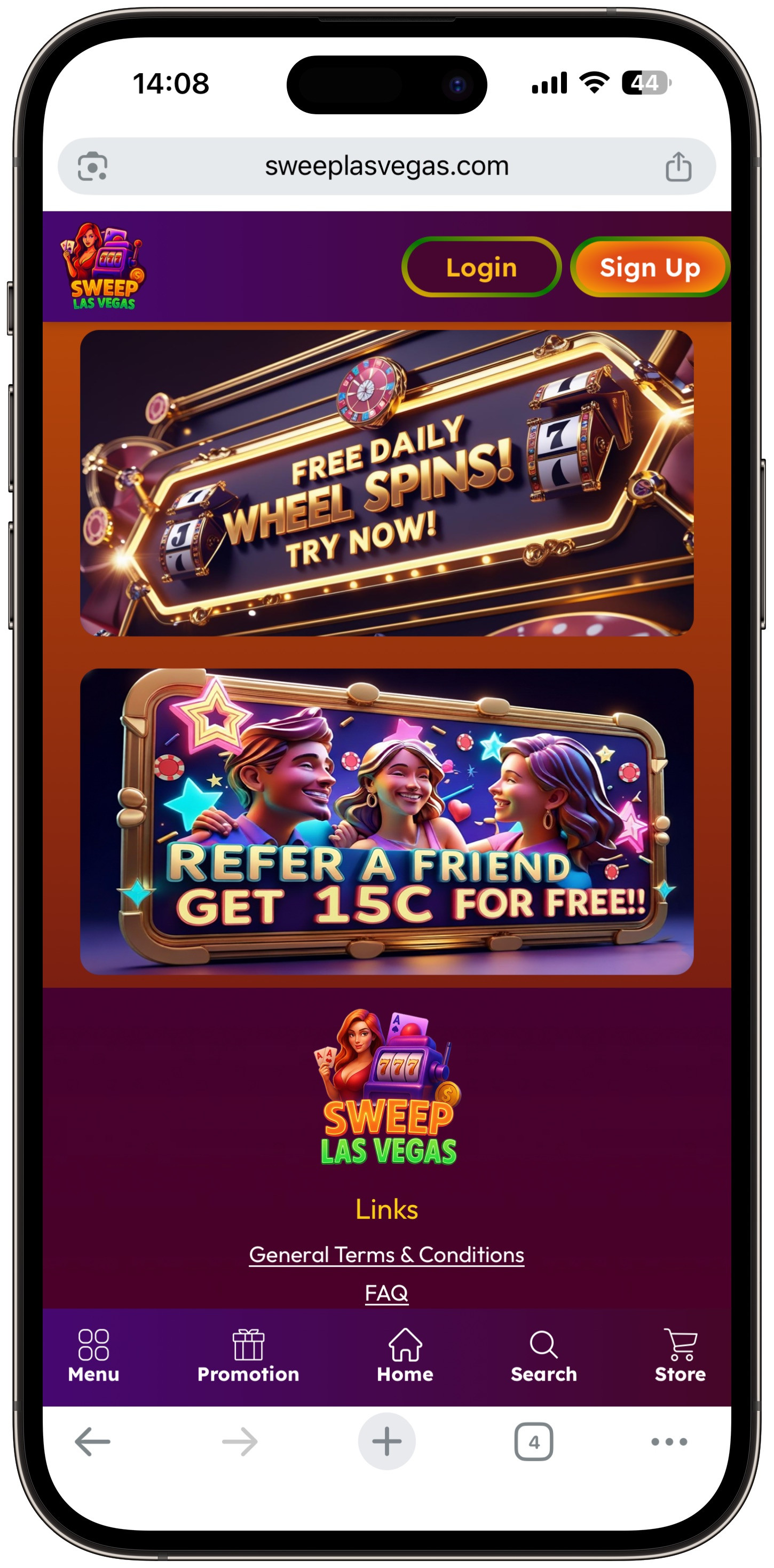 Sweep Las Vegas Promos