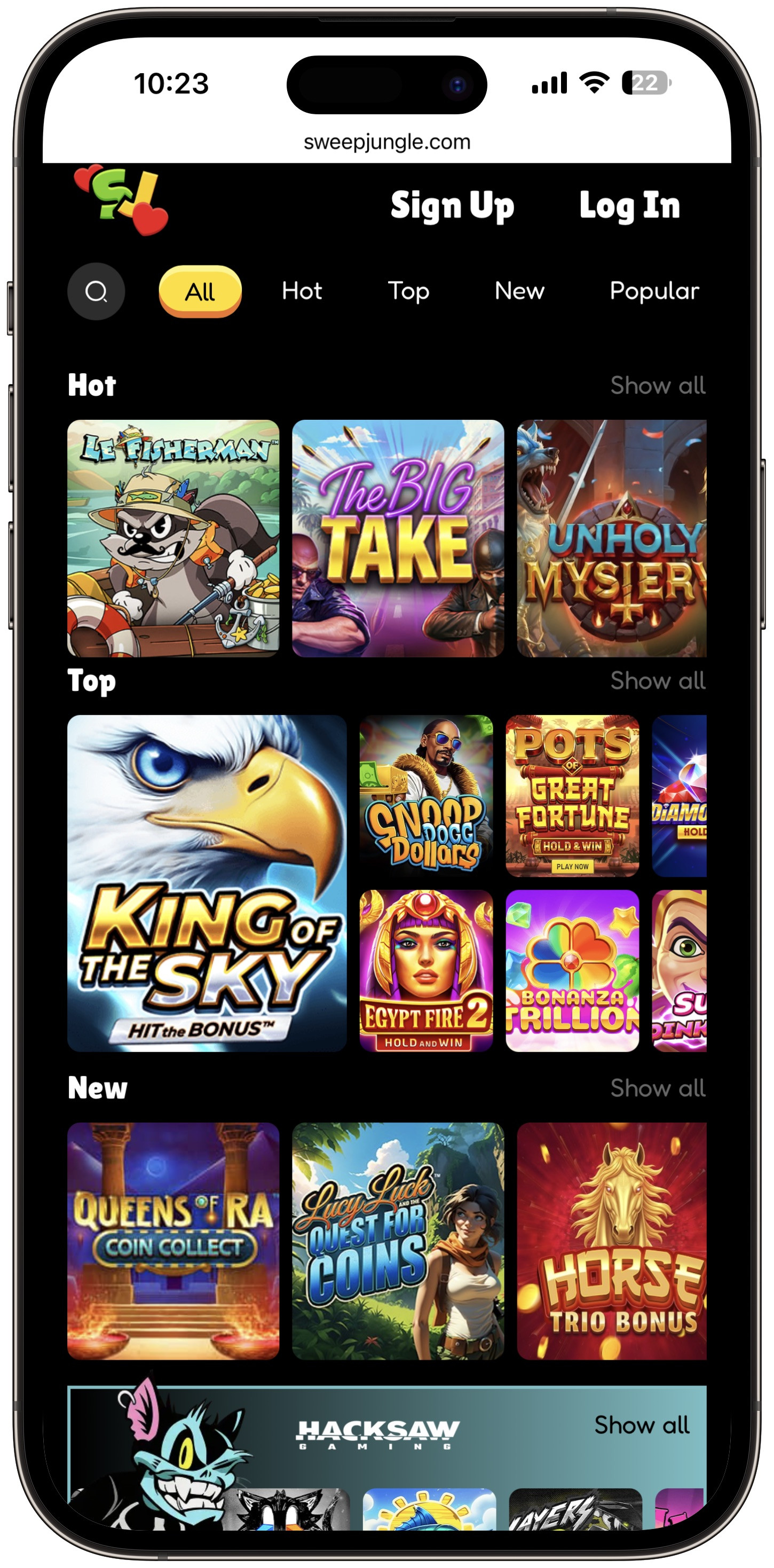 Sweepjungle Game Lobby