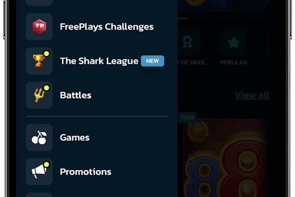 Sweepshark Menu