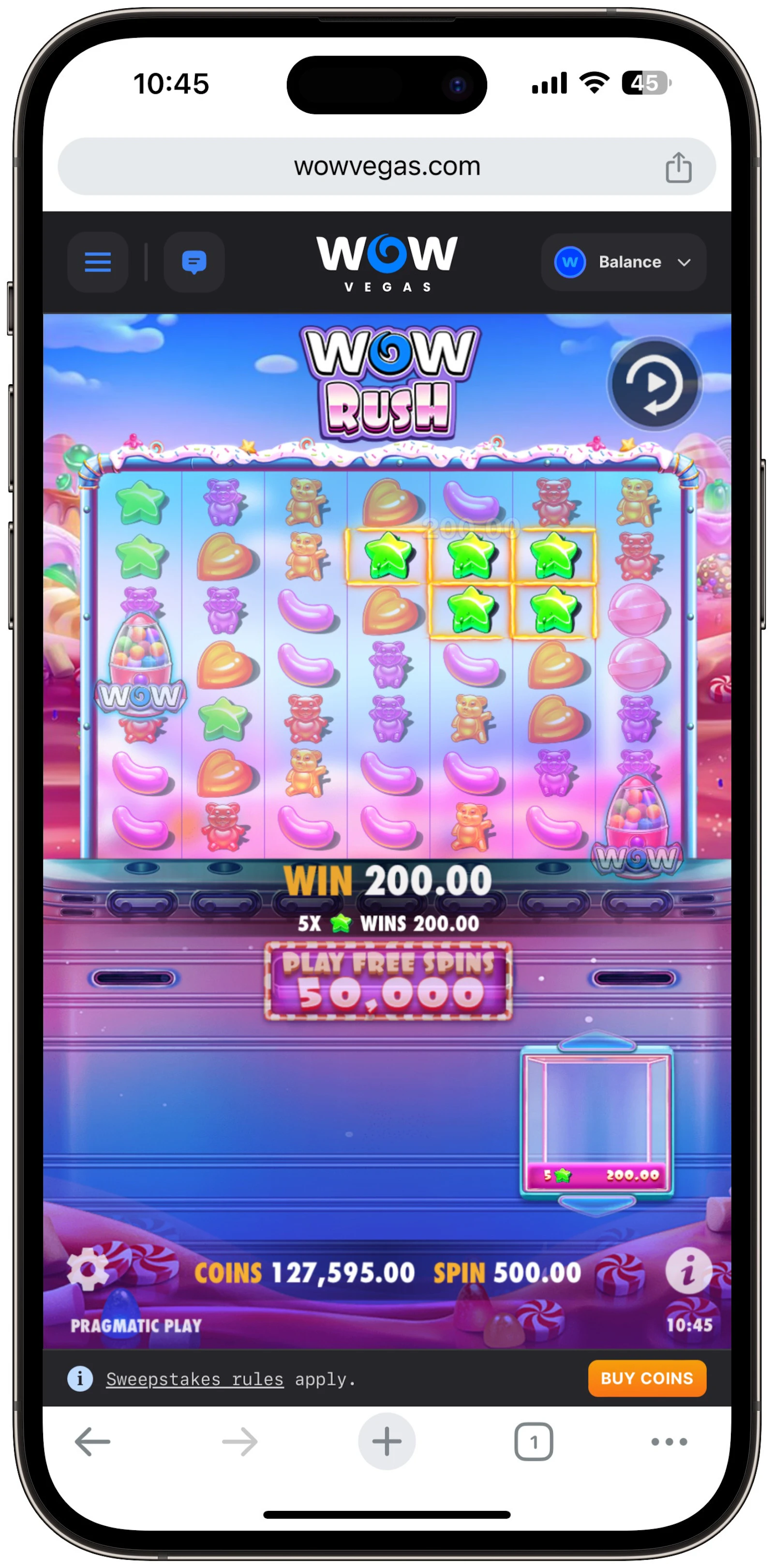 WOW Vegas WOW Rush