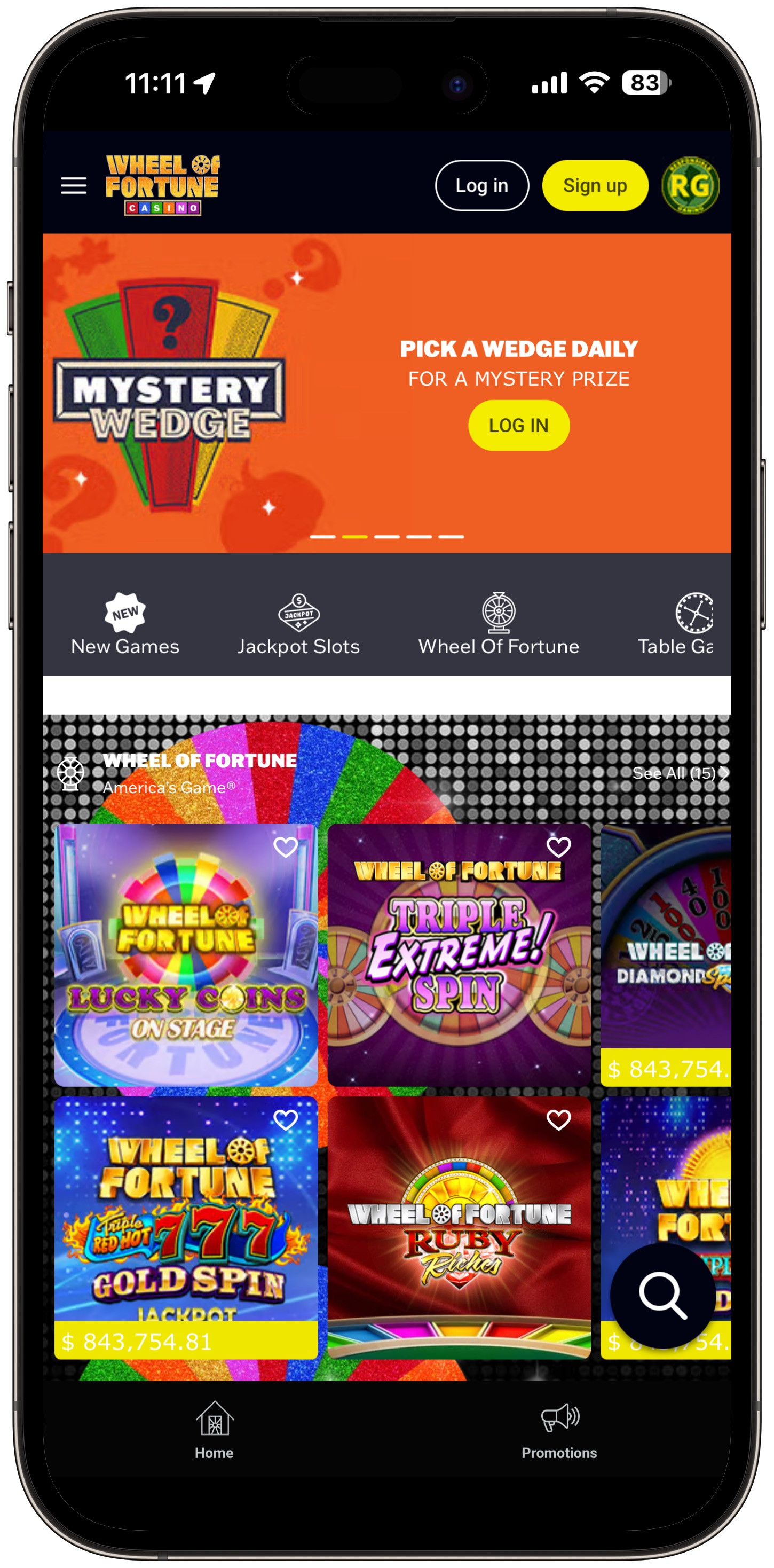 Wheel of Fortune Casino App