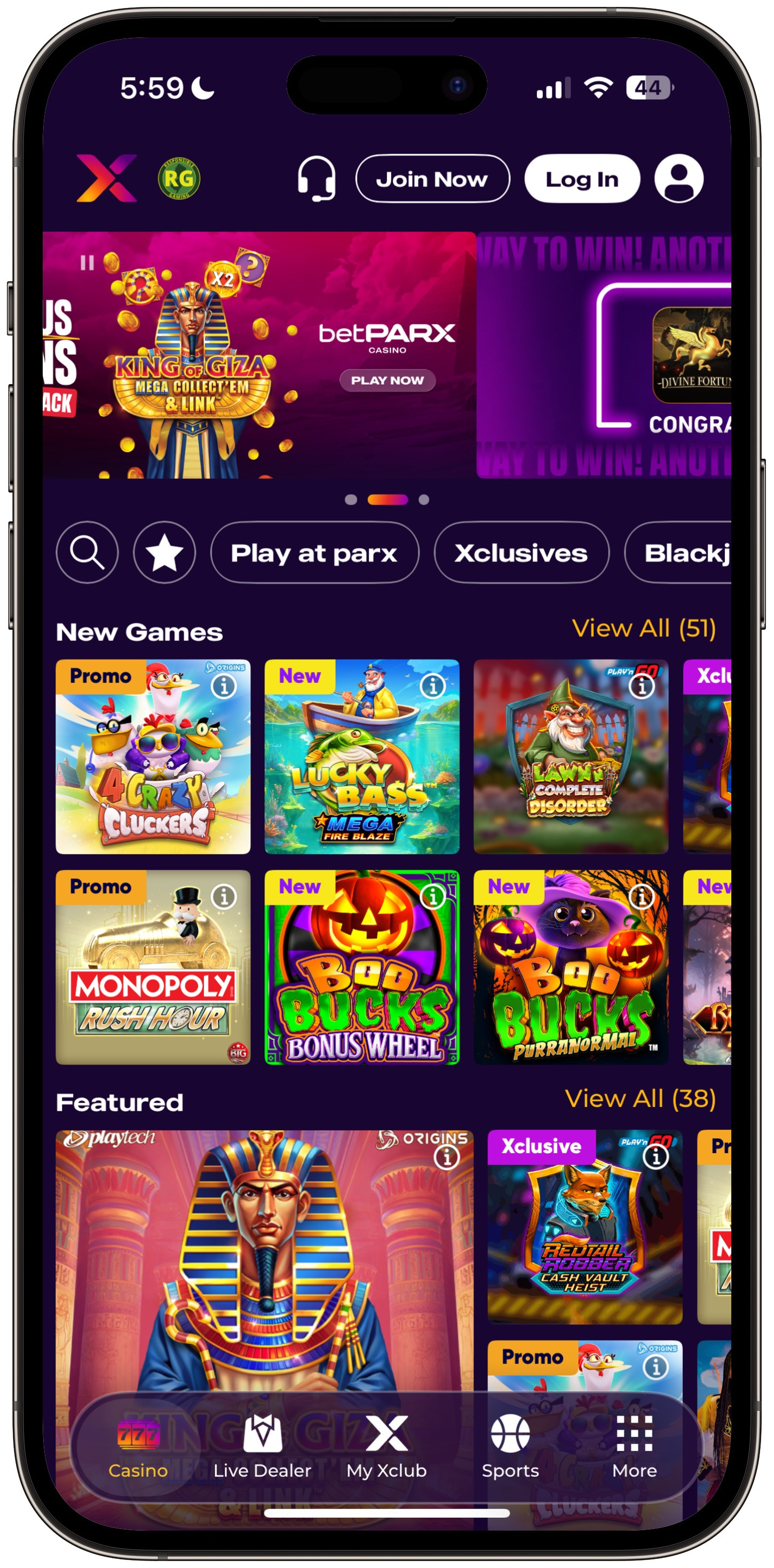 betPARX Casino App