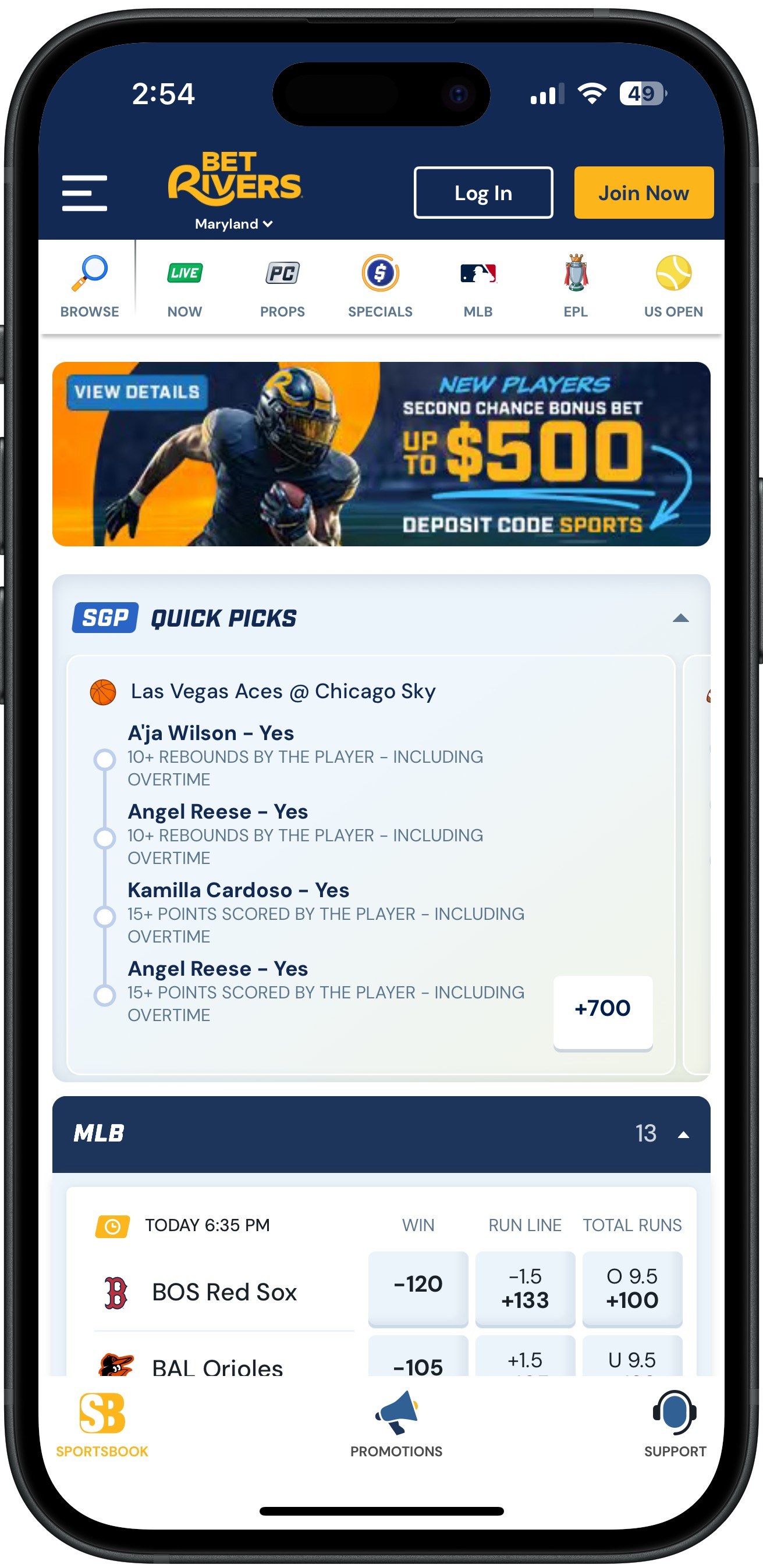 Betrivers app home 2025