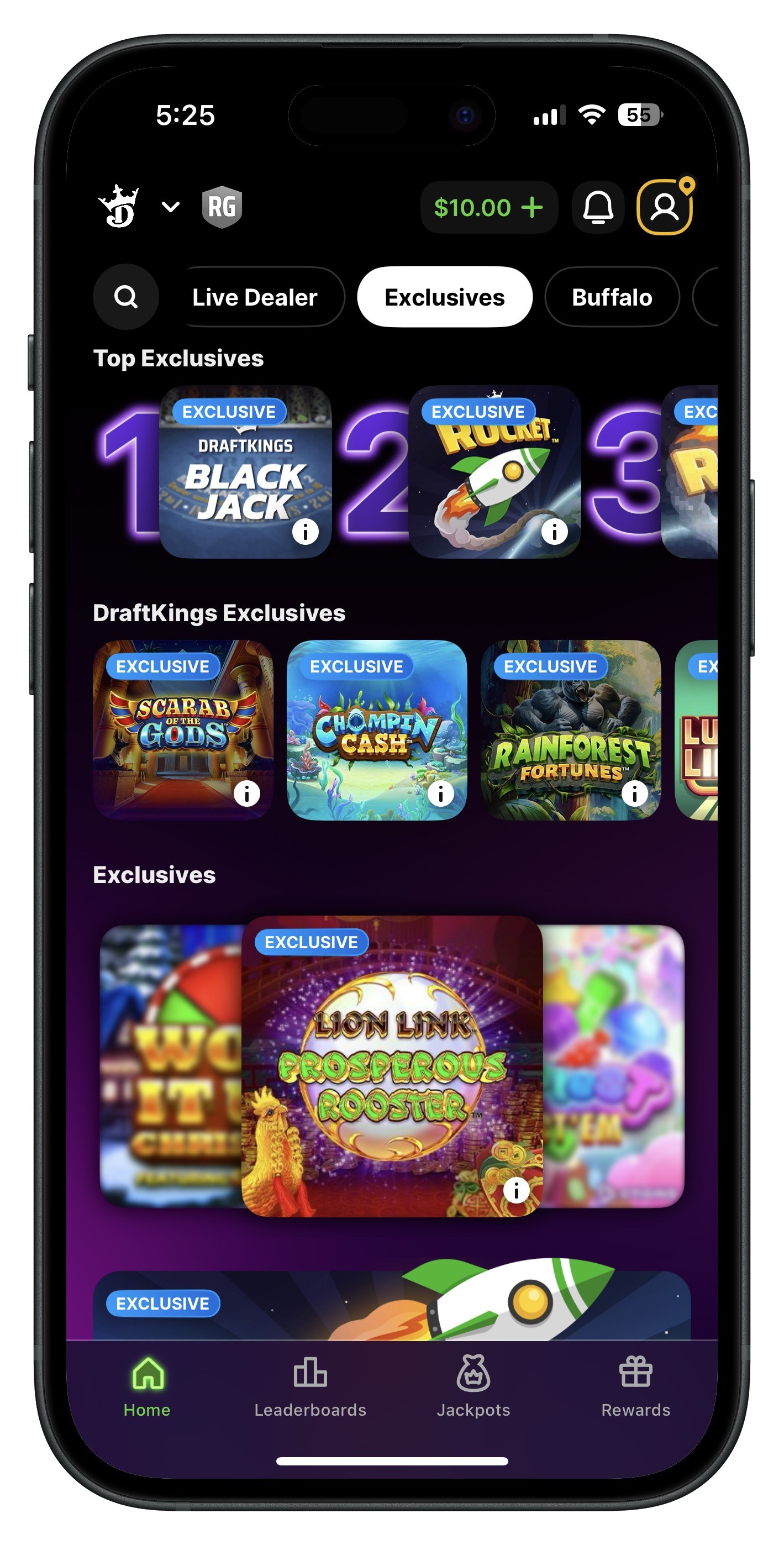 Draftkings Casino Exclusive Titles
