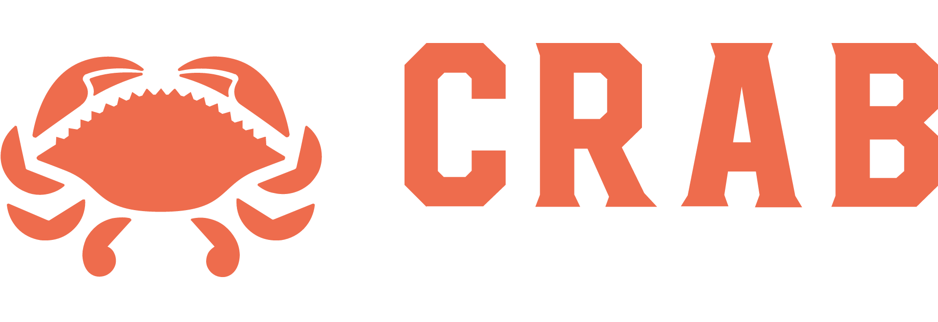 Crab sports logo transparent white