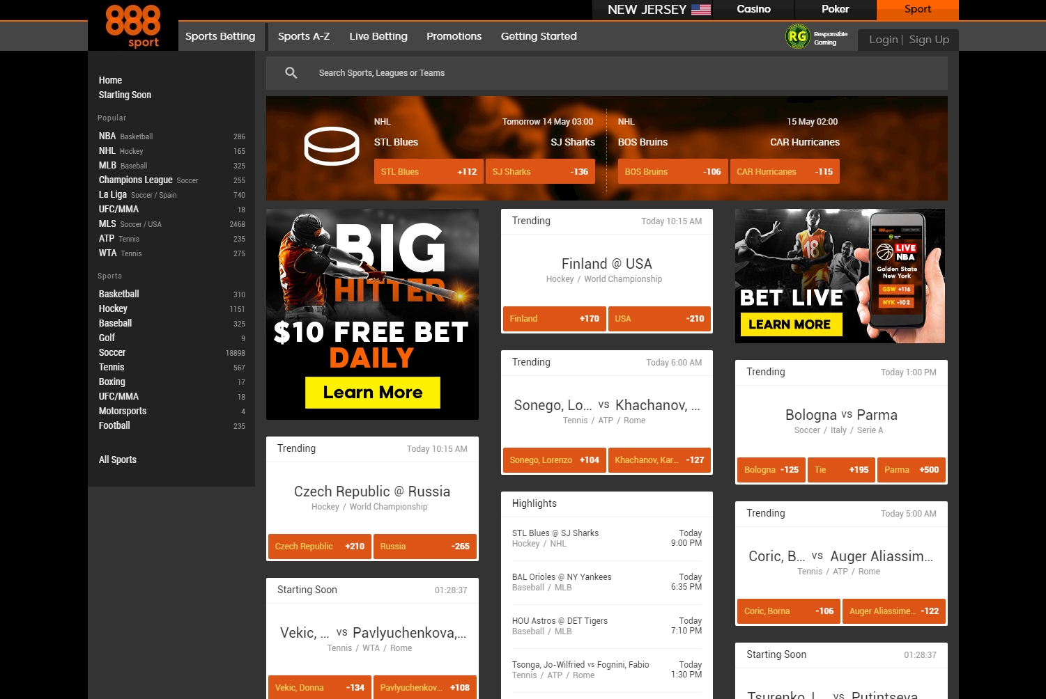 where can you sports bet online usa