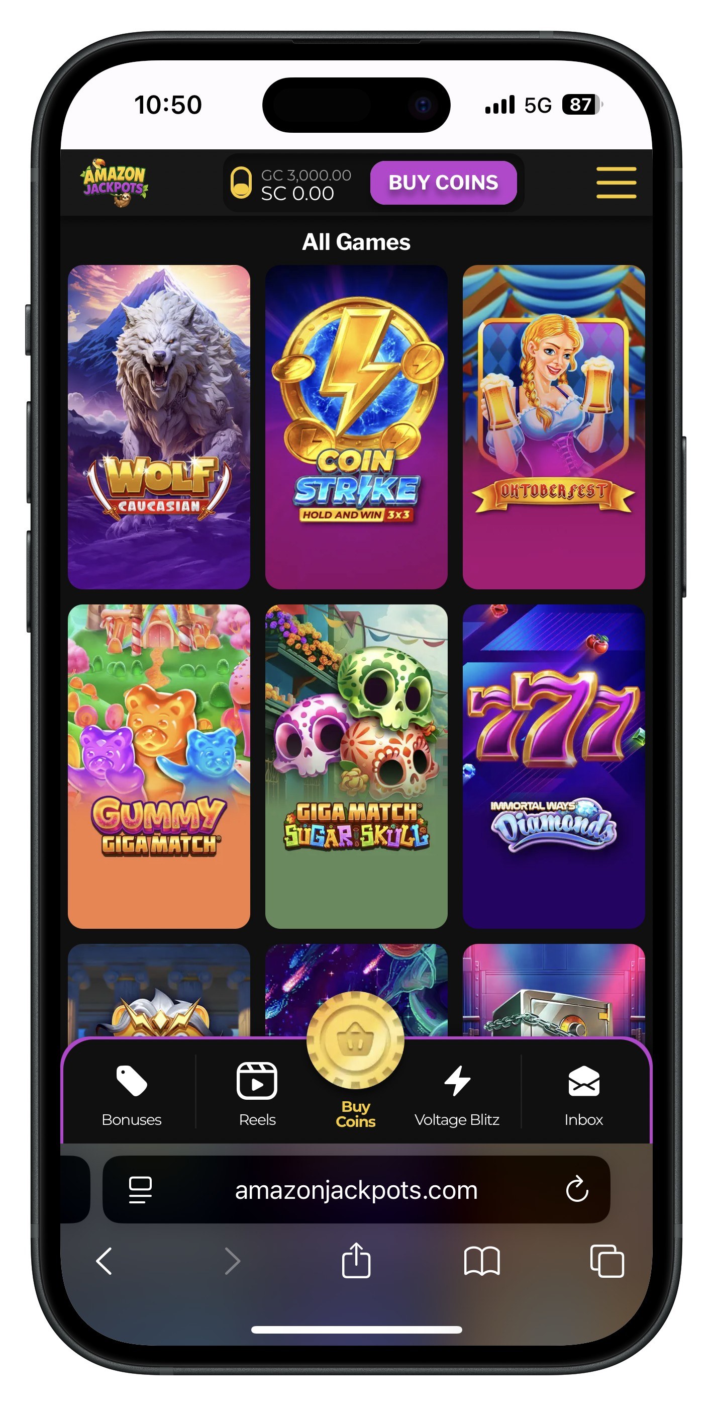 Amazon Jackpots Games