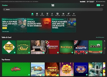 Bet365 Casino Lobby Desktop